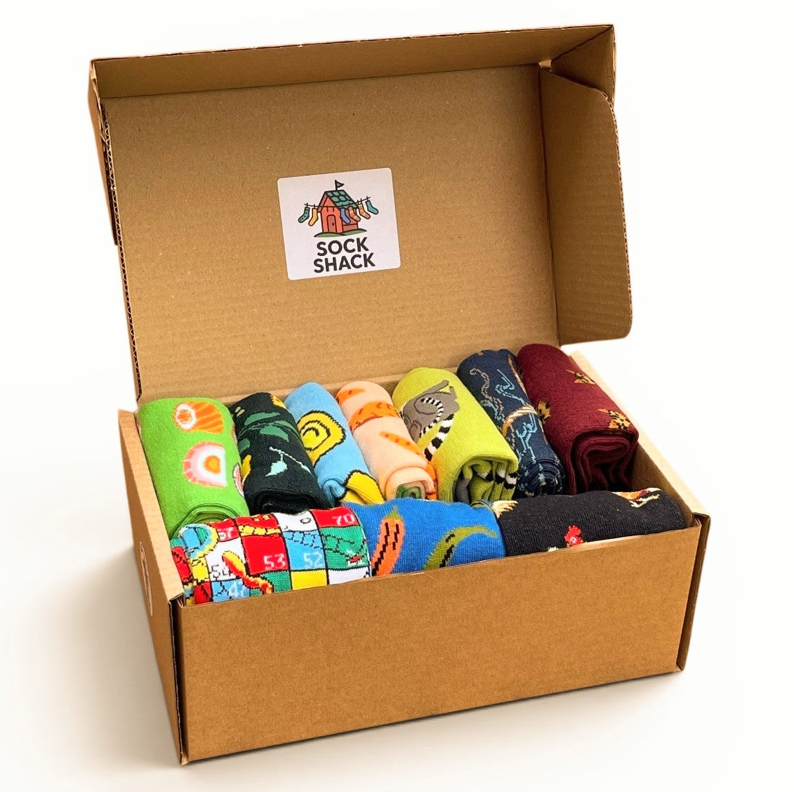 Mystery Gift Box 10 Mens Novelty Socks