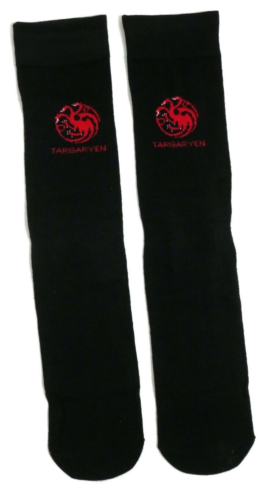 Classic Game Of Thrones Black Targaryen Mens Socks