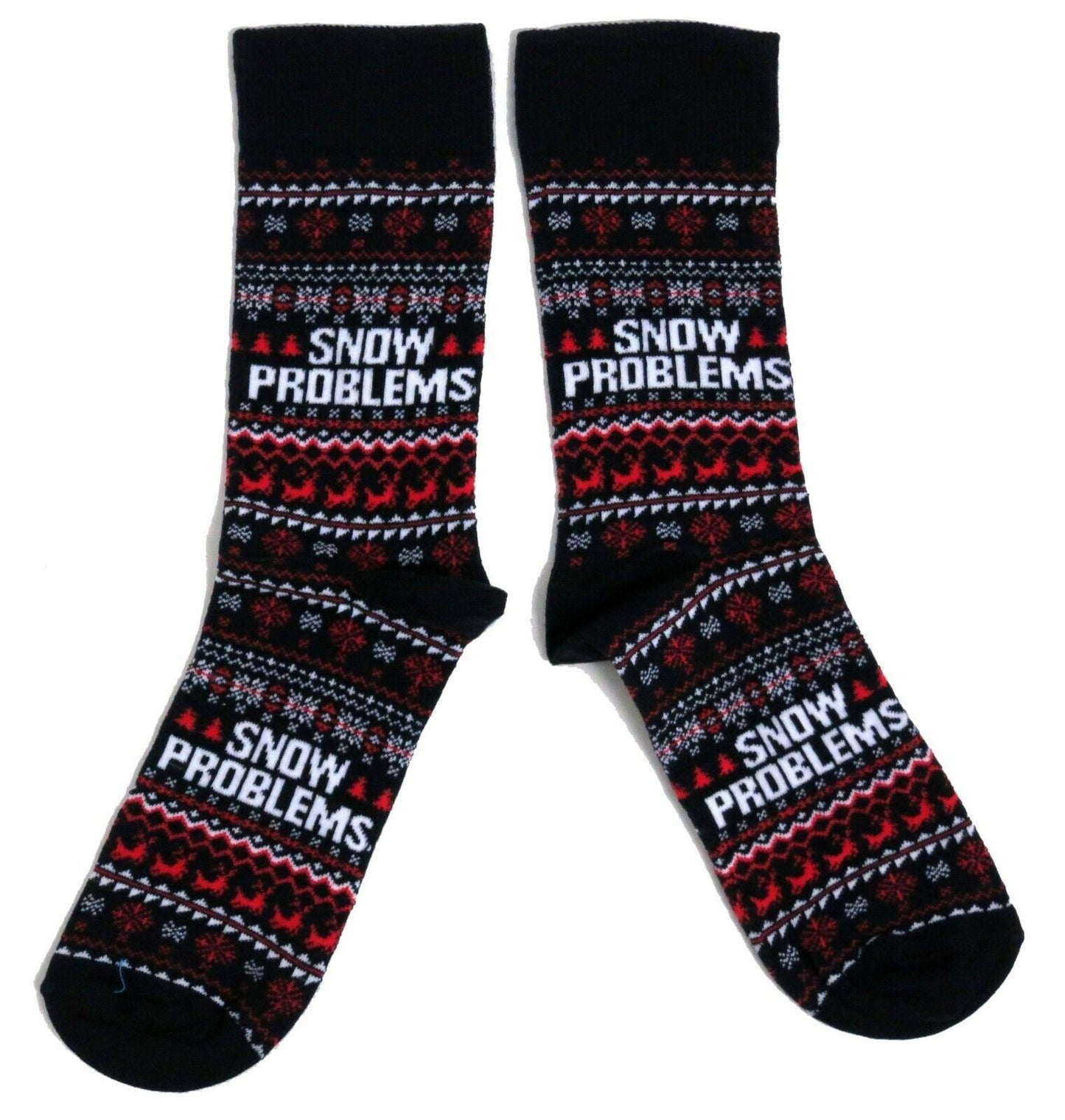 Fairisle Snow Problems Christmas Mens Socks