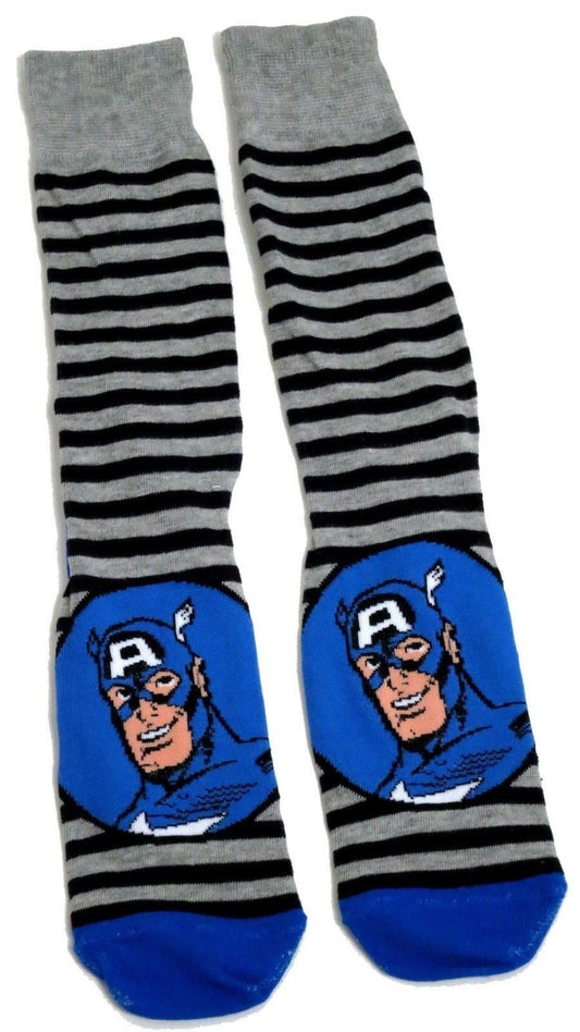 Marvel Comics Captain America Grey Mens Socks