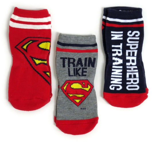 3 Pairs Of Train Like Superman Cushioned Work Out Ladies Socks
