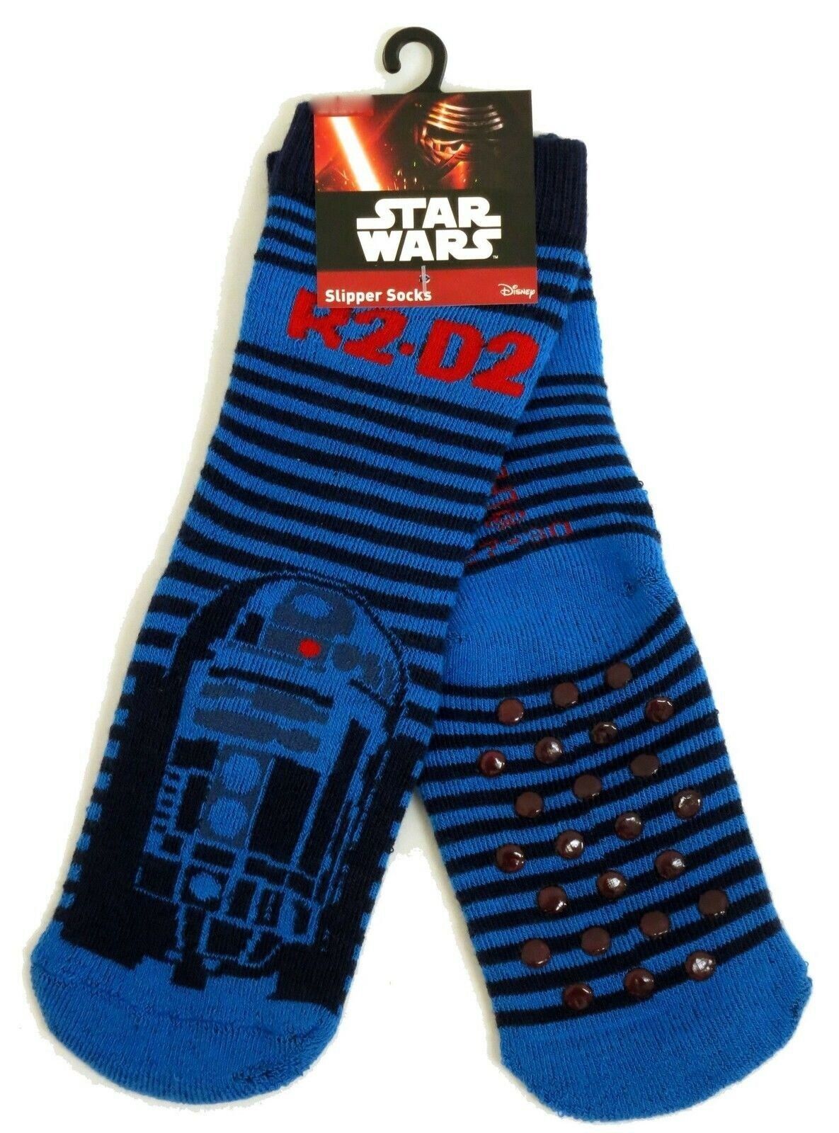 Jungen Star Wars R2D2 Blaue Slipper-Socken, UK-Größe 6–8/1–3 Jahre