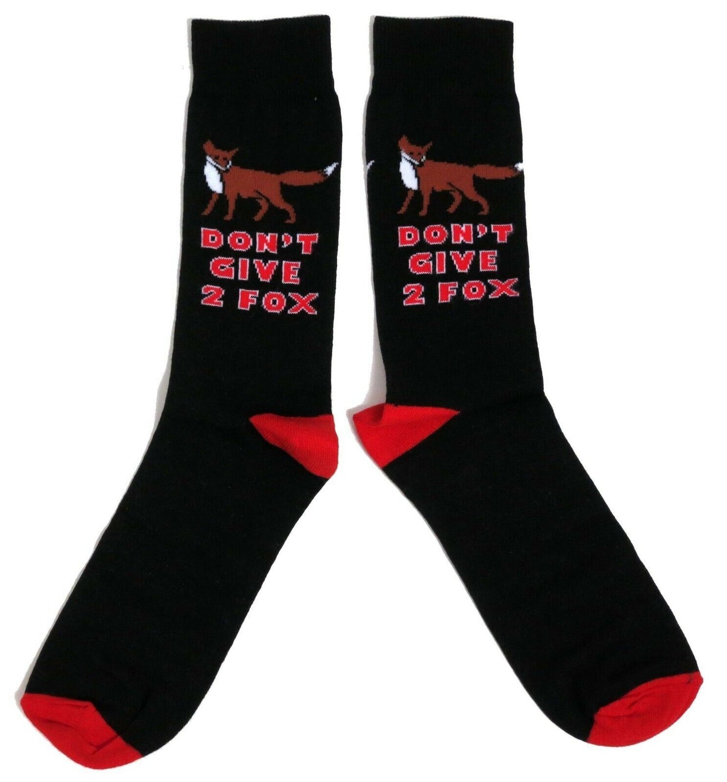 Schwarze Socken „Don’t Give 2 Fox“ für Herren