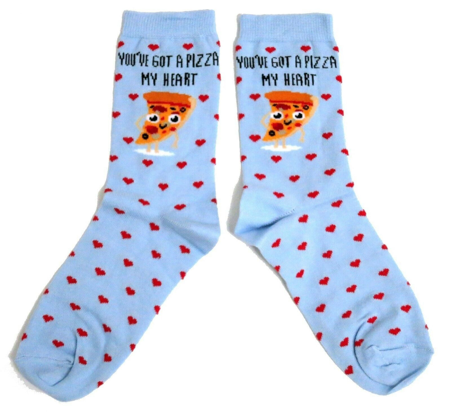 You Stole A Pizza My Heart Blue Ladies Socks