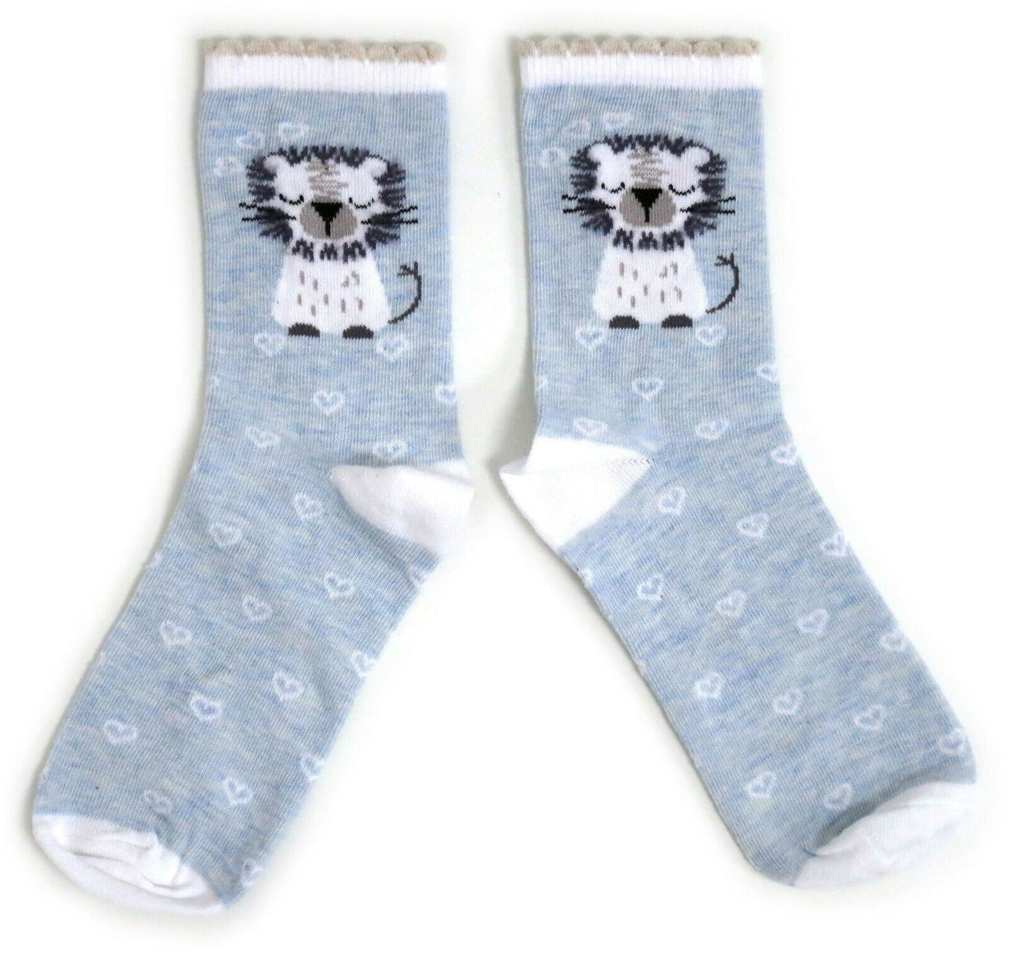 Damen Löwe mit Mähne Süßeste Hellblaue Socken