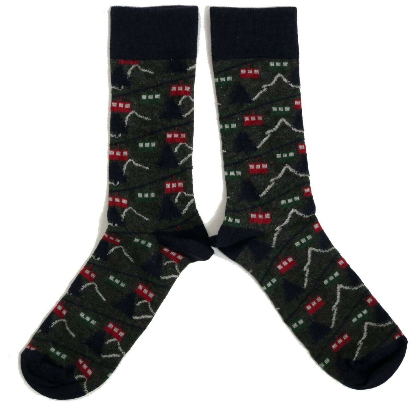 Cable Car Mountain Lift Mens Socks