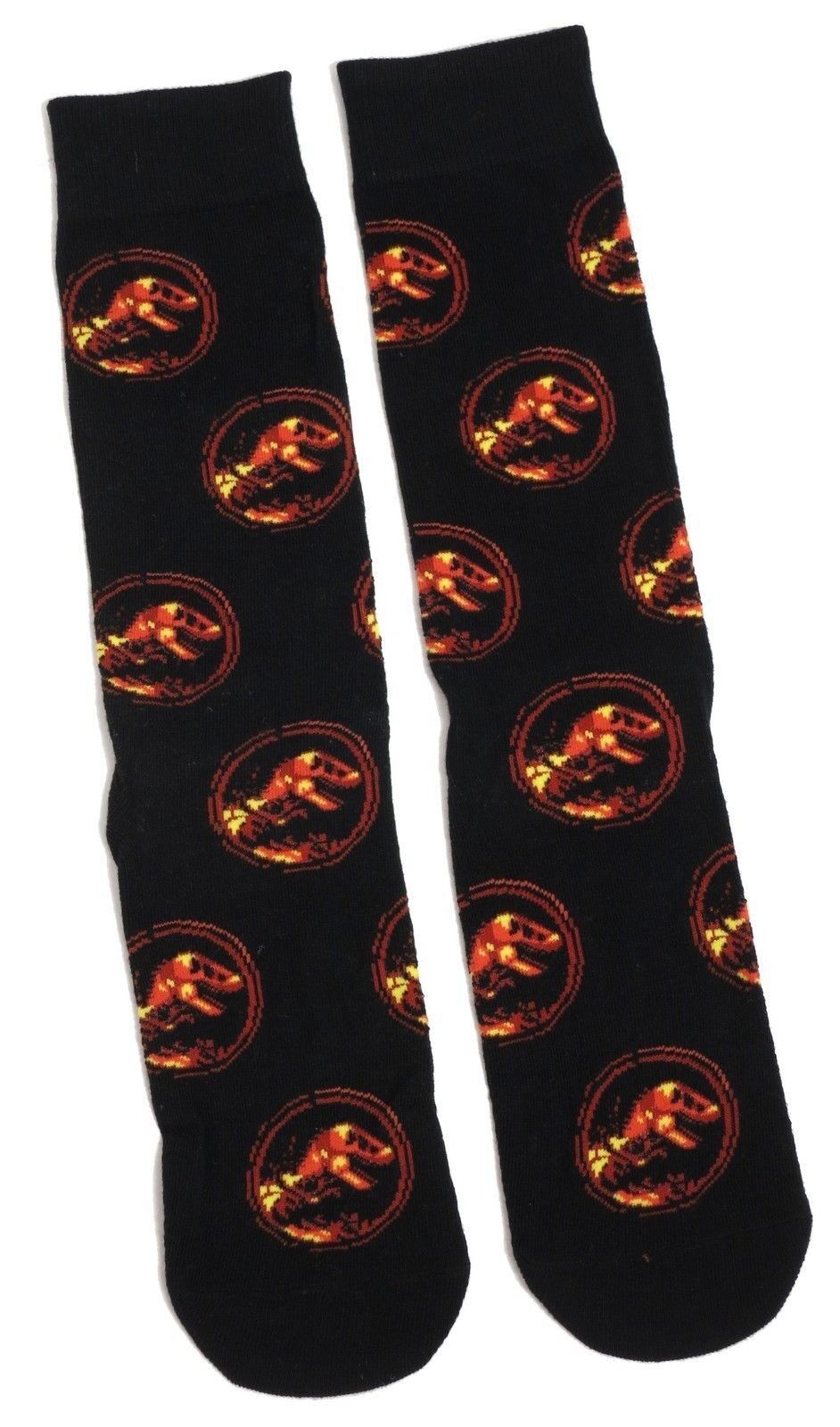 Jurassic World Dinosaur Multi Fire Logo Mens Socks
