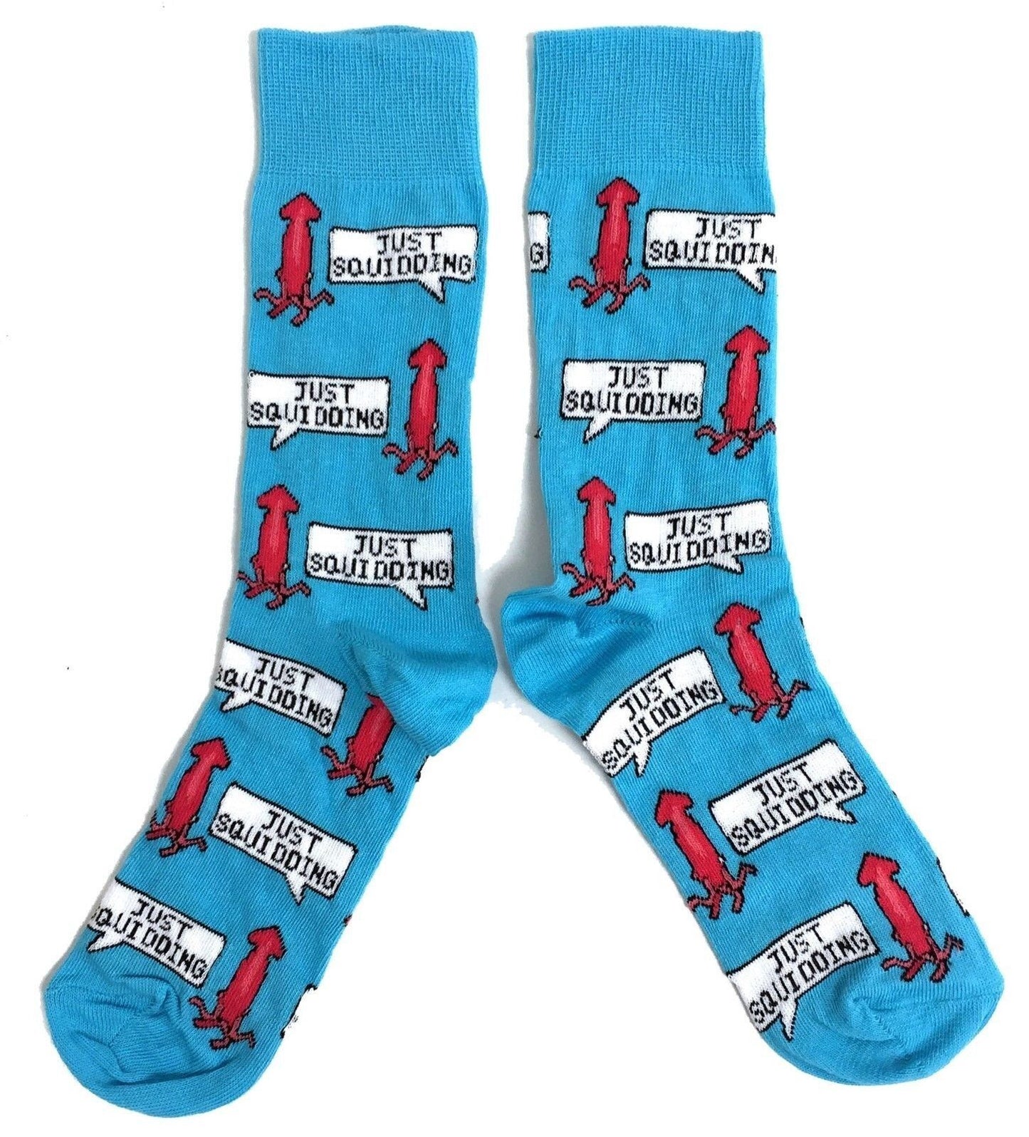 Socken für Herren mit Sprechblasenmotiv „Just Squidding!“