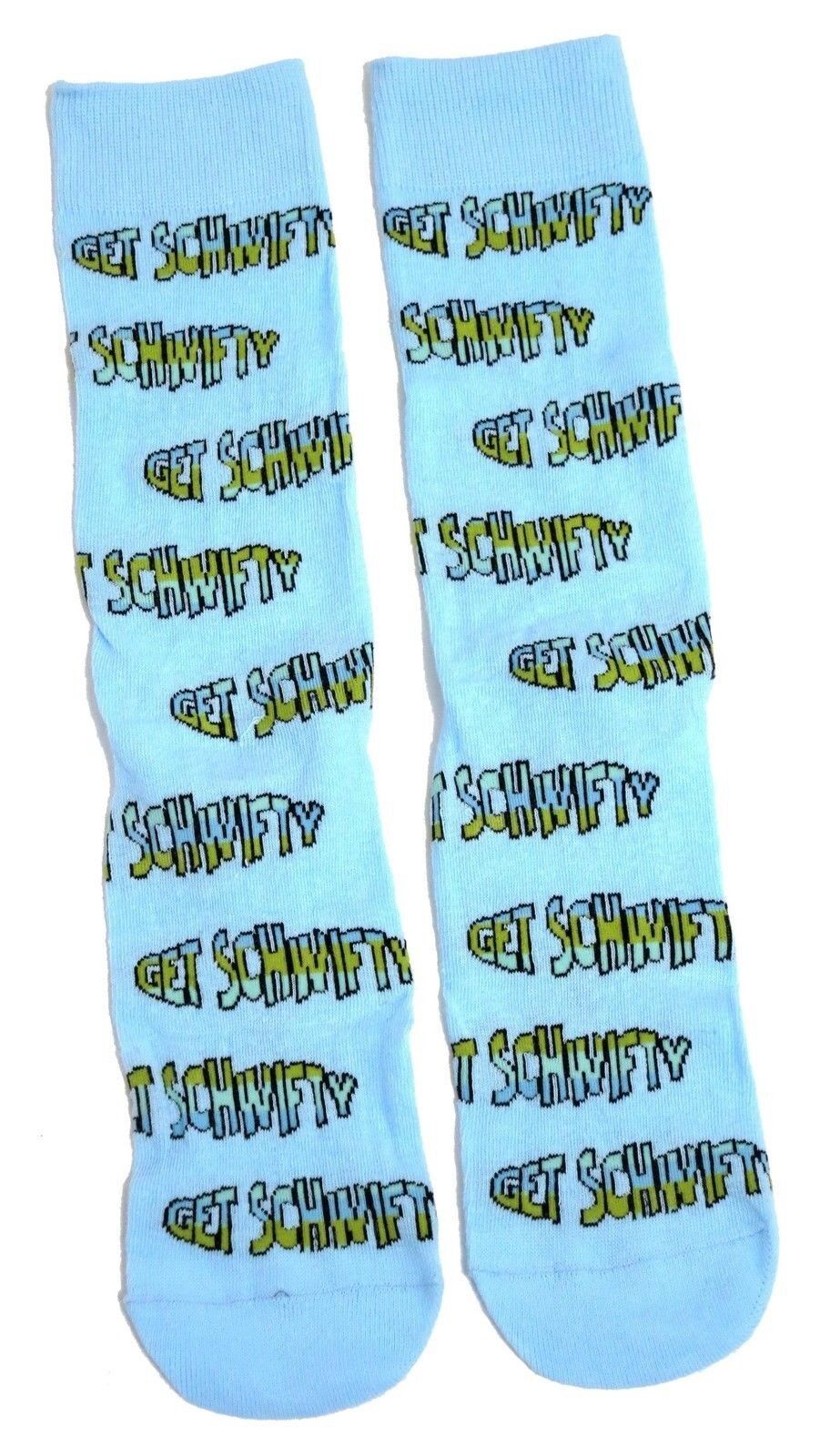 Rick And Morty Get Schwifty Blue Mens Socks