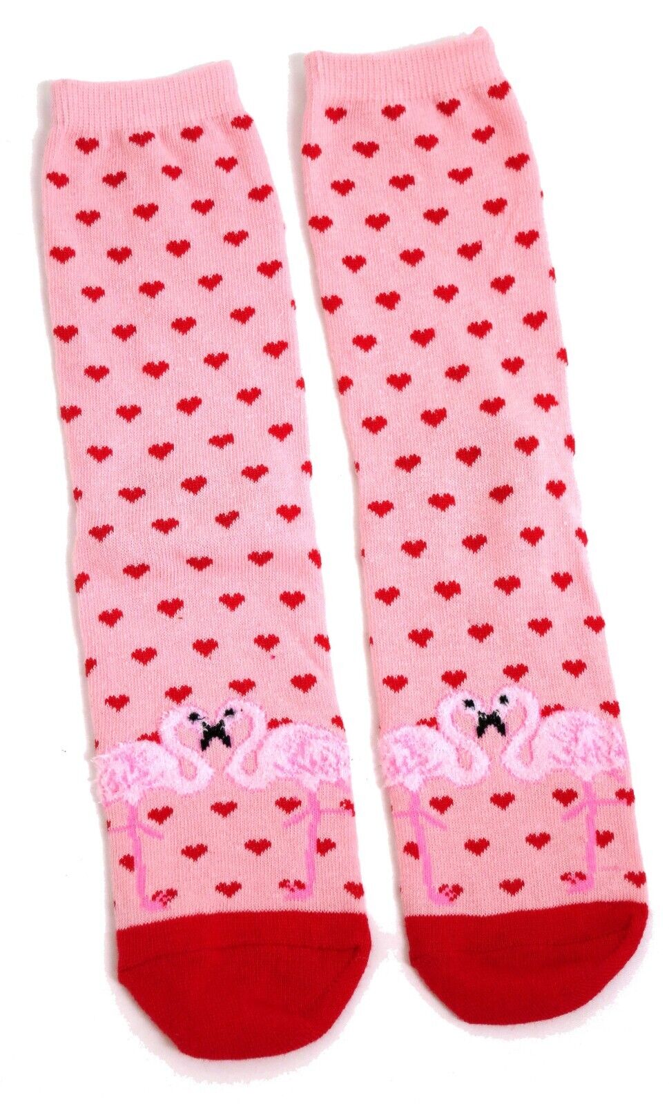 Damen Rosa Flamingos In Love Romantische Socken