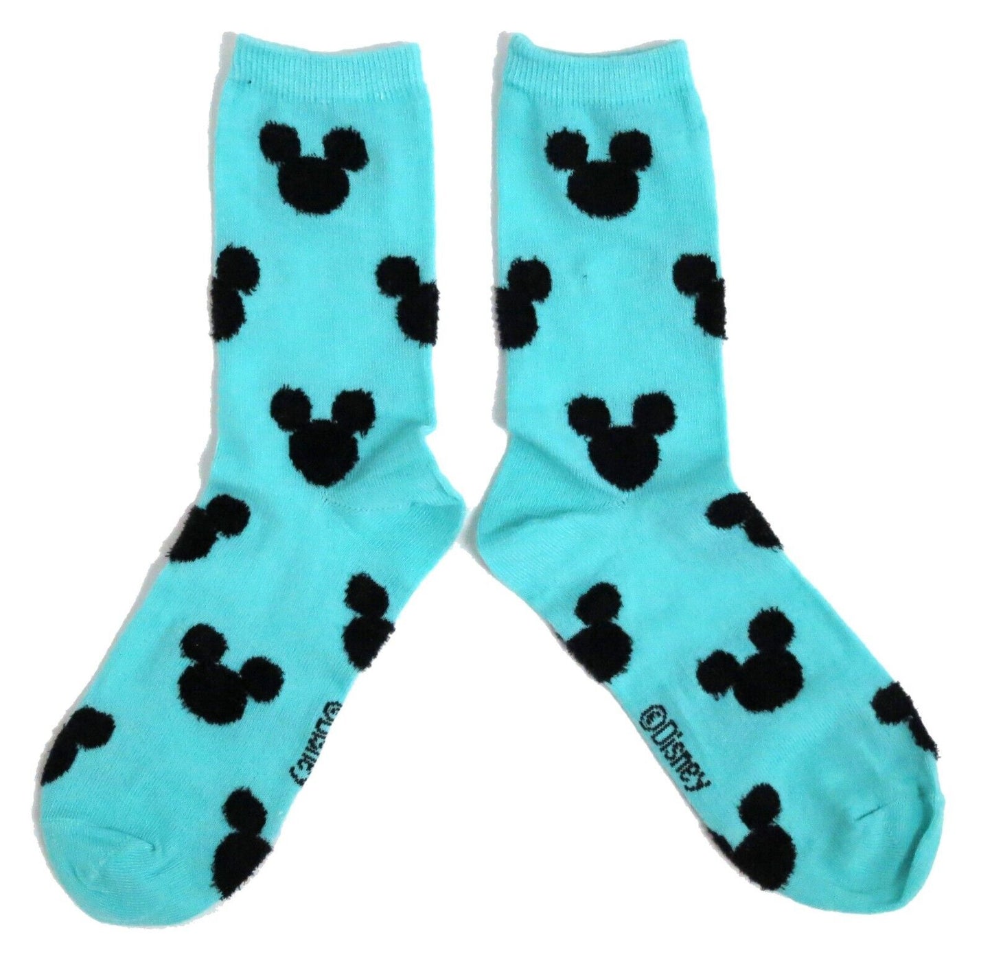 Aquagrüne Mickey-Mouse-Socken für Damen