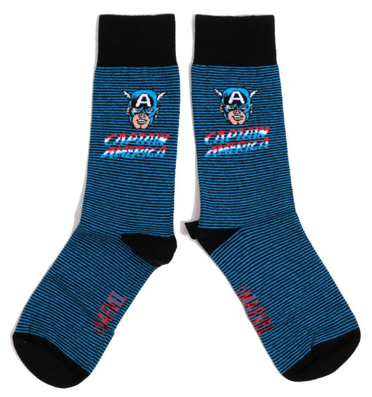 Marvel Comics Captain America Blue Mens Socks