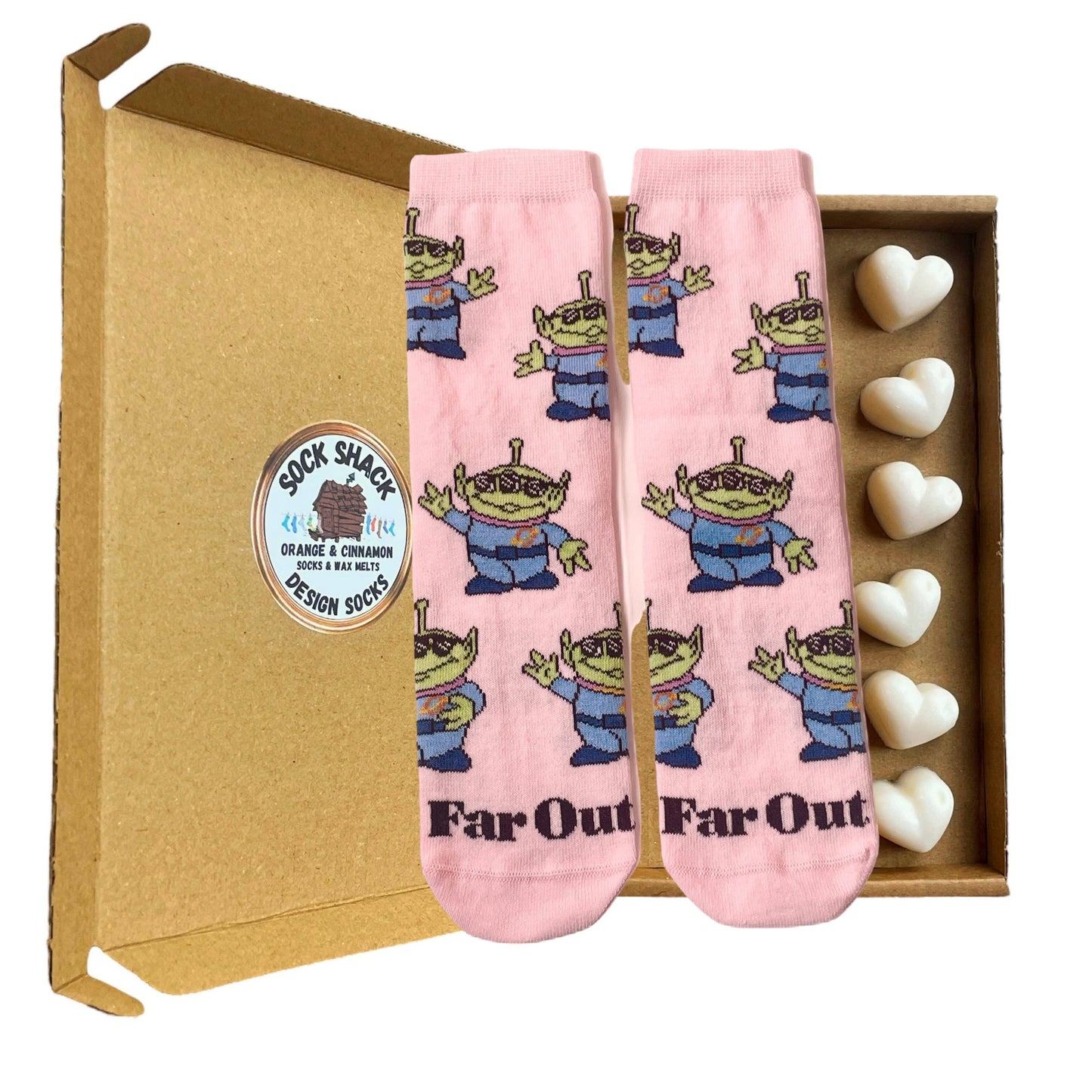 Toy Story Far Out Aliens Ladies Socks & Wax Melts Gift Set Choice Of Fragrance
