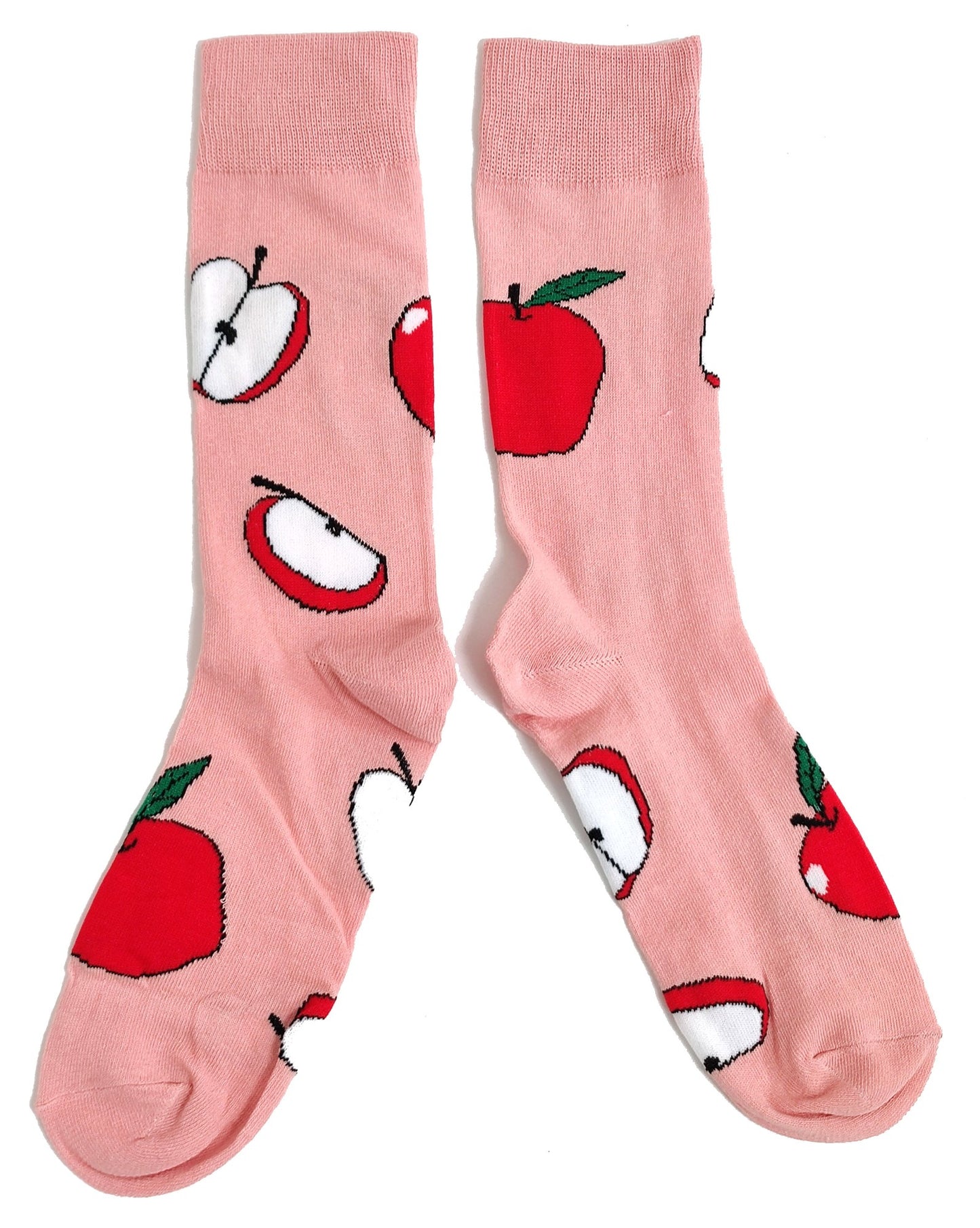 Fruchtig frische Apfelscheiben-Socken für Herren in Rosa