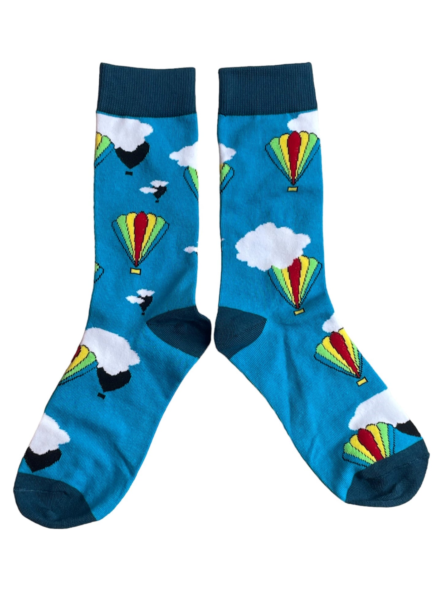 Socken mit Heißluftballon im Himmel für Herren