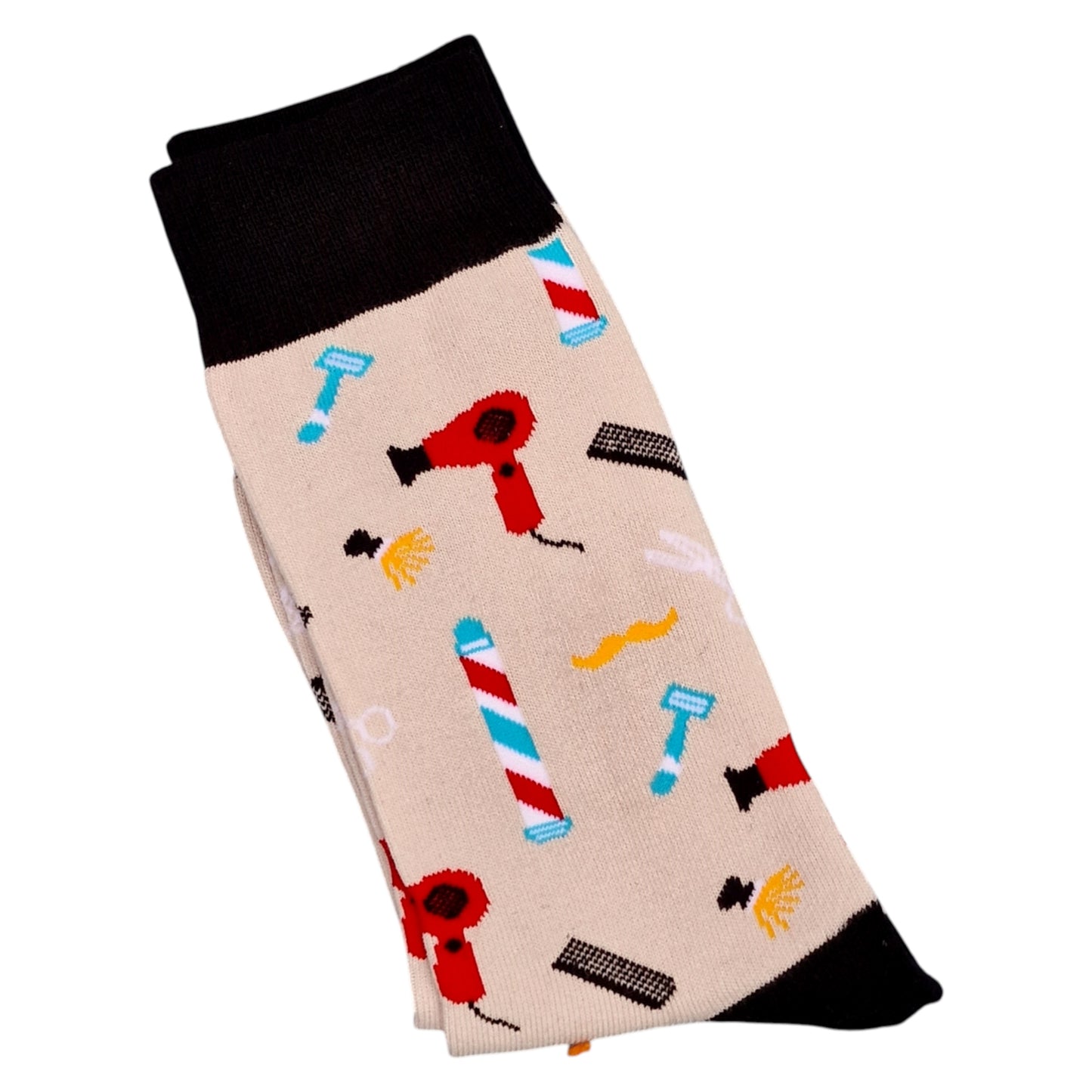 Barber Pole Salon Vintage Hipster Hairdresser Mens Grey Sock Shack Socks