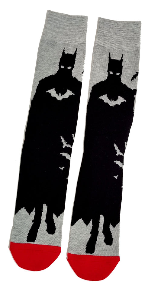 The Batman Grey Shadow Figure Mens Socks