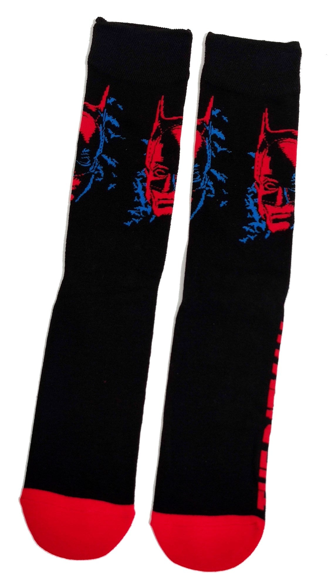 The Batman Black Twin Silhouette Faces Mens Socks