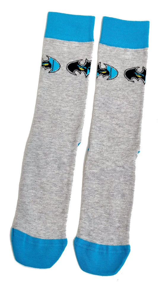 DC Comics Batman Grey Blue Logo Mens Socks