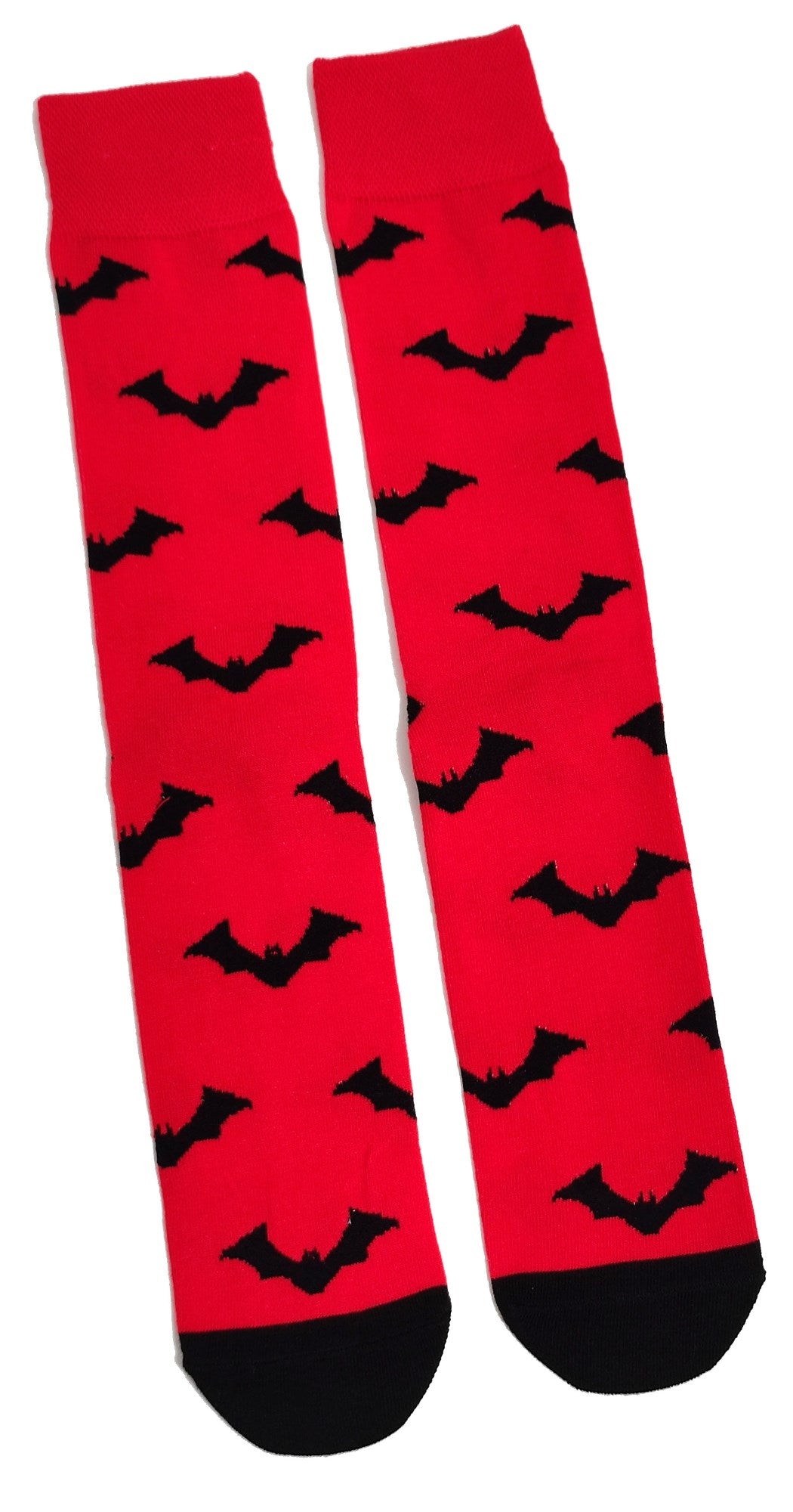 Bright Red And Black Colony Of Bats Mens Socks