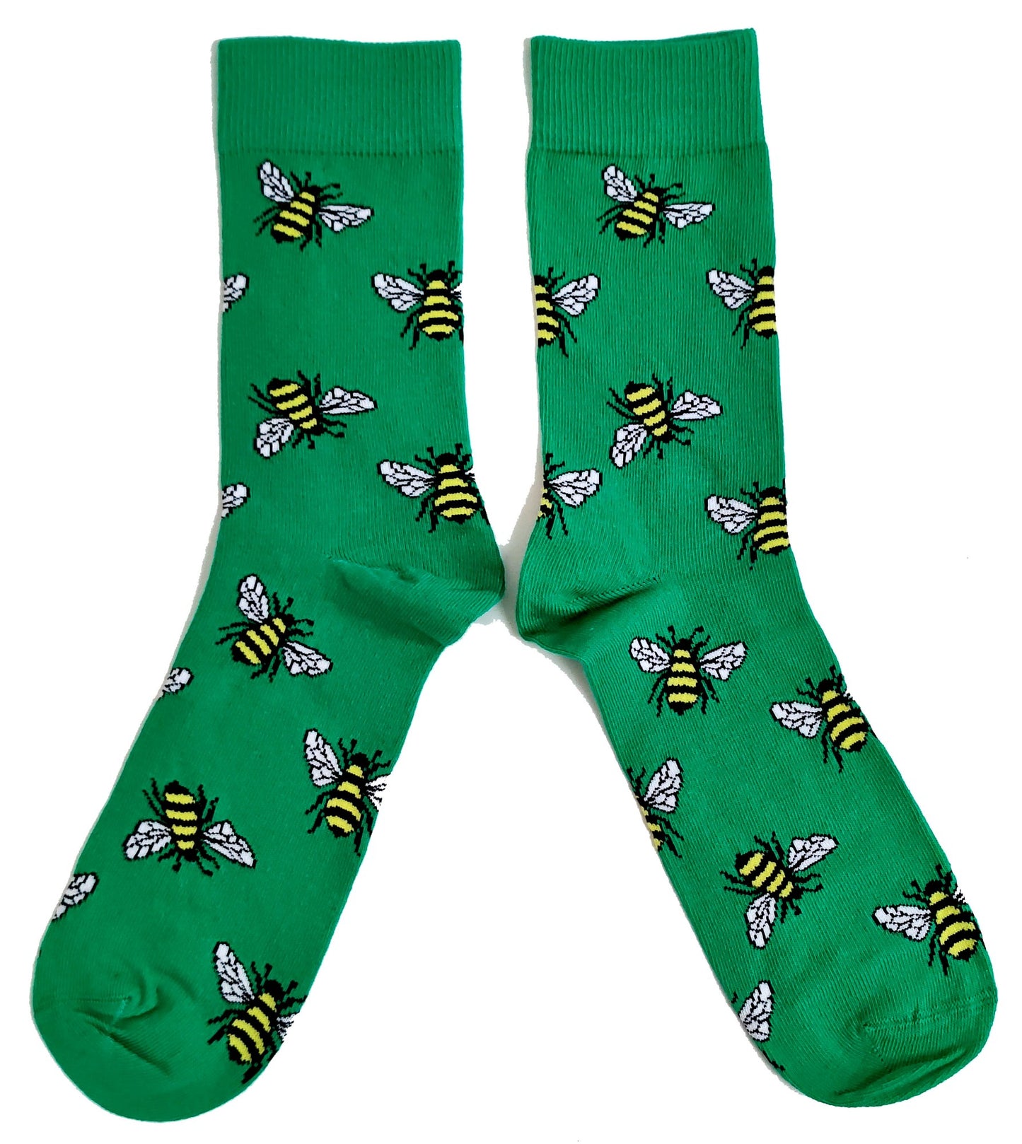Green Bees Everywhere Apiarist Beekeeper Mens Socks