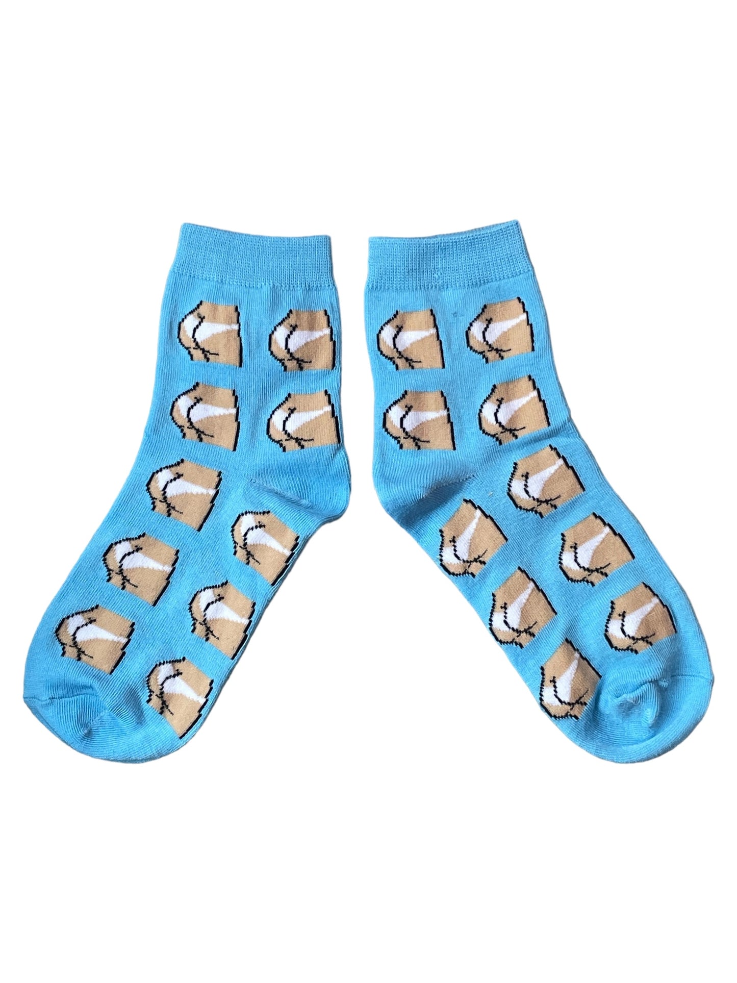 Süße kurze Peachy Booty Curvy Bottom Socken für Damen