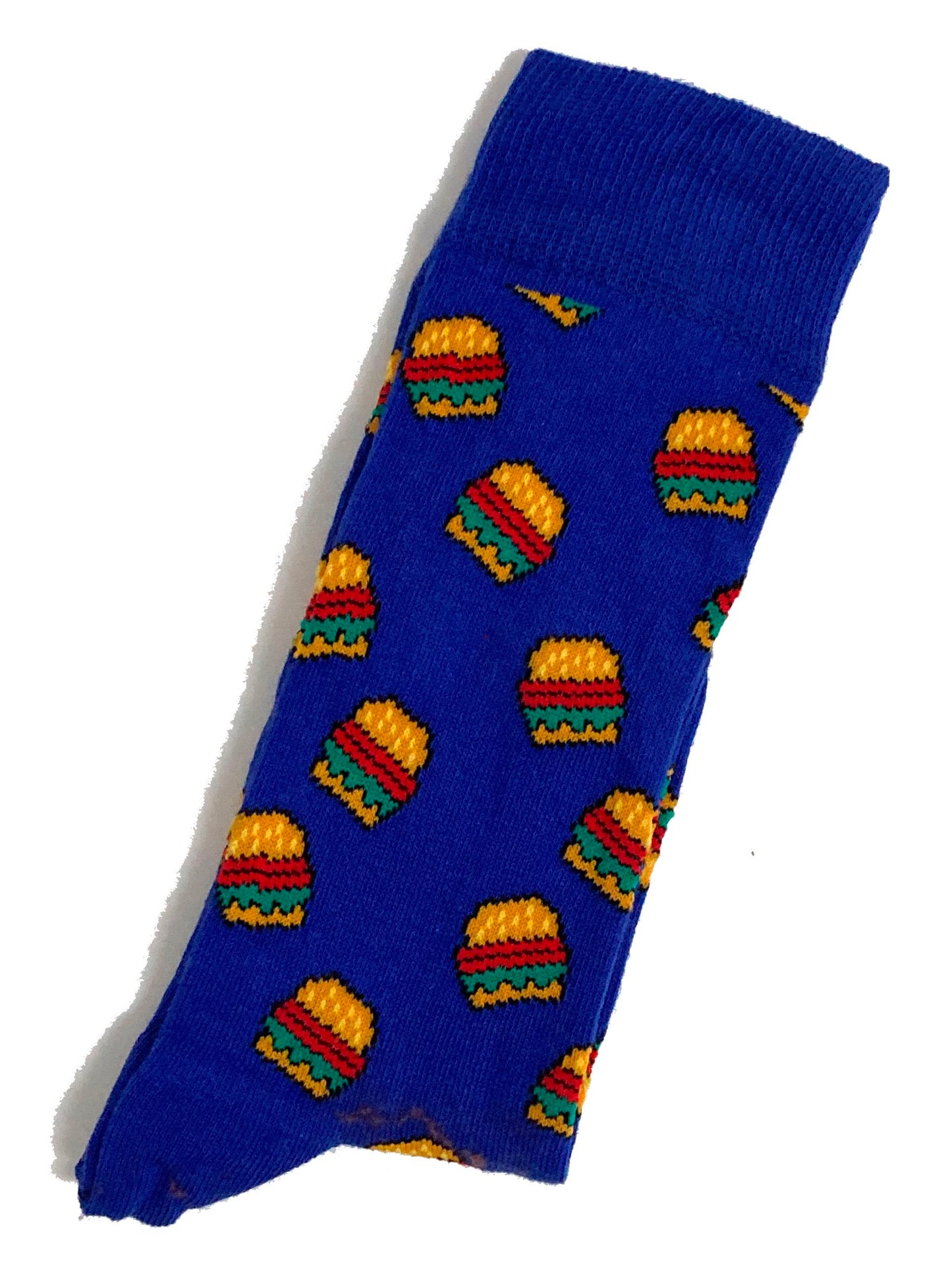 Herren Big Hamburger Königsblau Fast Food Socken