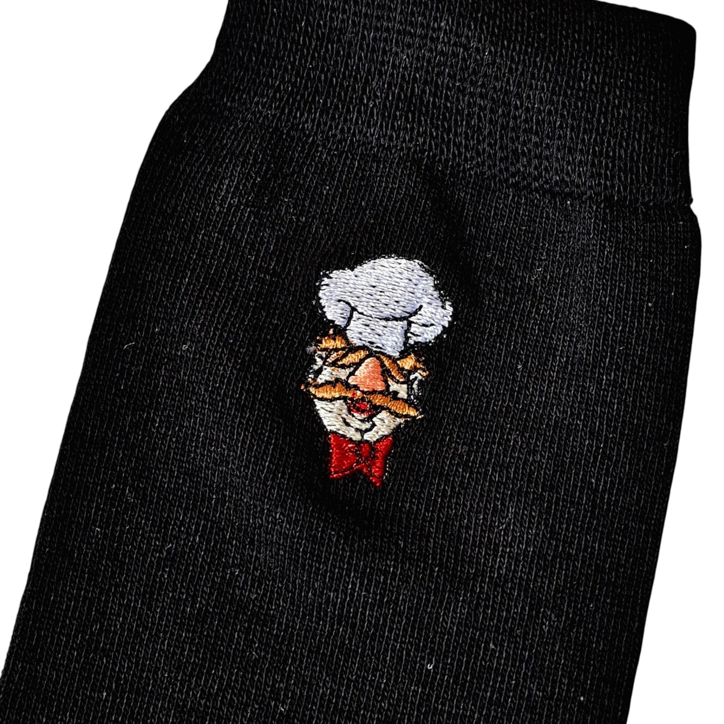 The Swedish Chef Embroidered Face Muppet Show Mens Black Socks & Wax Melts Gift Set
