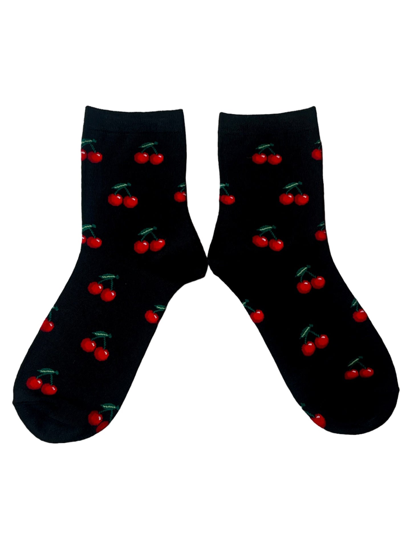 Fruity Pair of Morello Cherries Ankle Ladies Socks