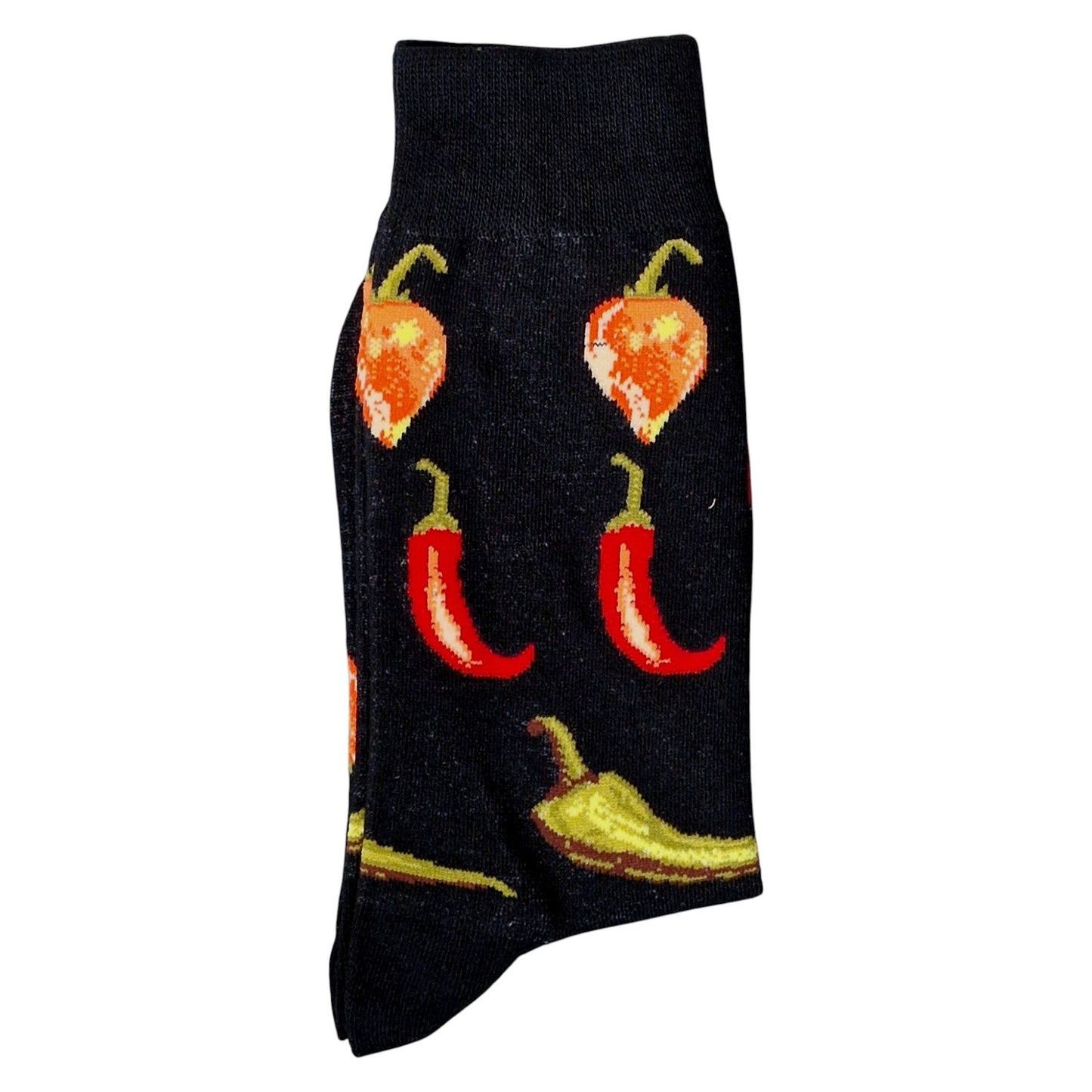 Scotch Bonnet, Fresno & Jalapeño Hot Chili Peppers Mens Black Socks & Wax Melts Gift Set