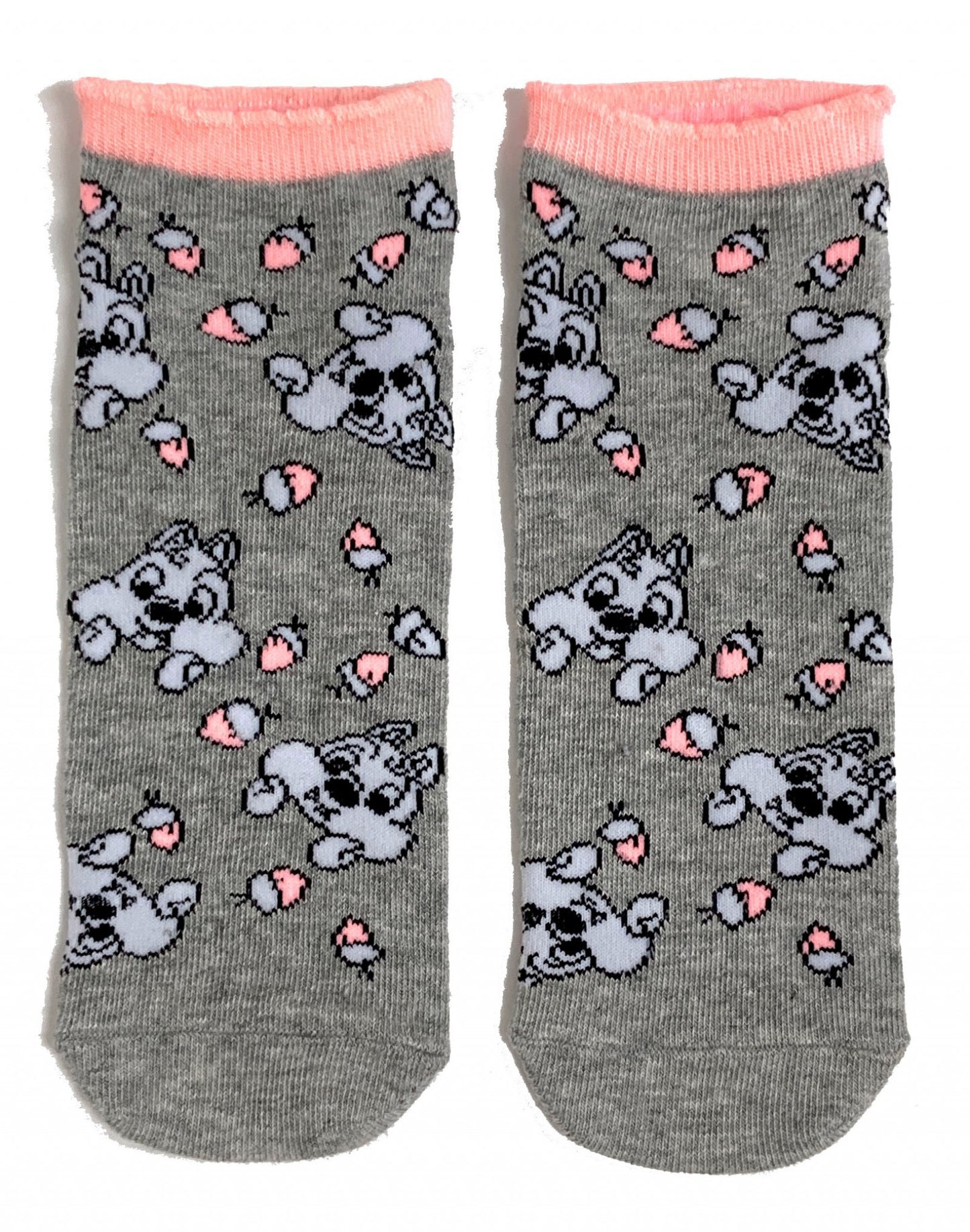 Disney Chip 'N' Dale Acorn Shoe Liners Ladies Socks