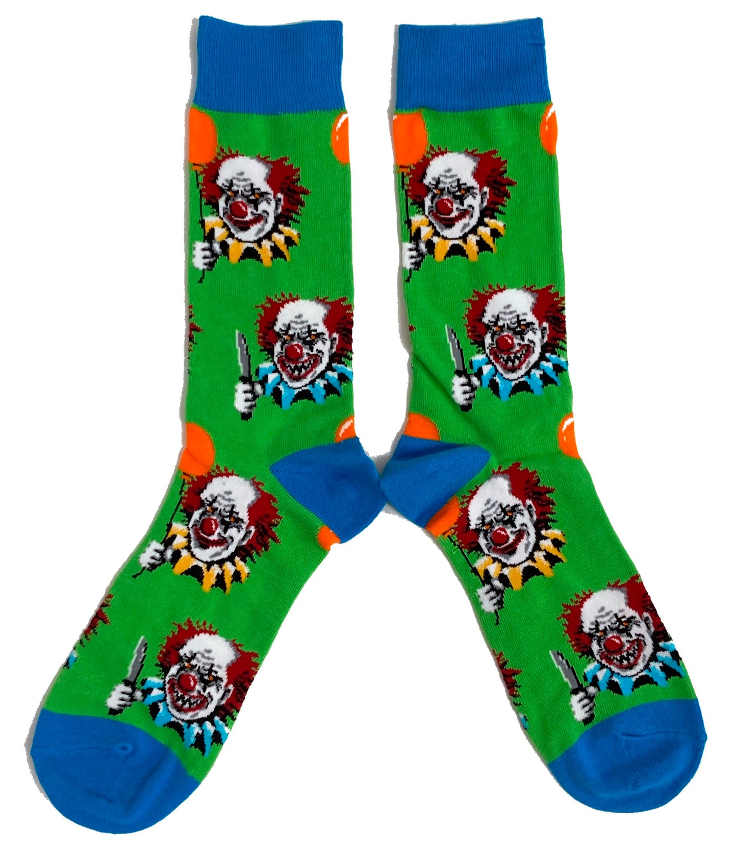 Gruseliger Clown mit Messerballon-Horrorsocken für Herren