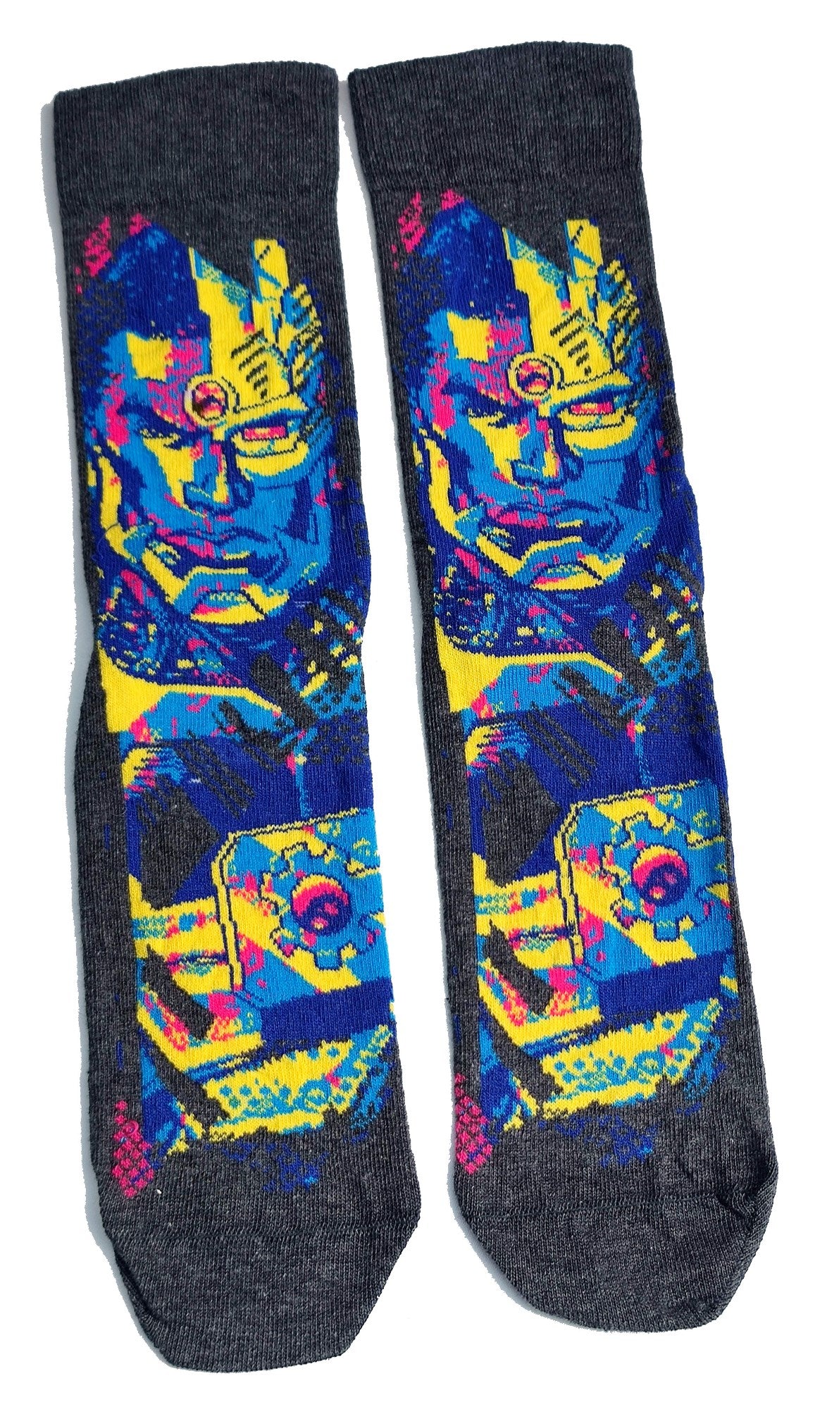 Cyborg Justice League Grey Mens Socks
