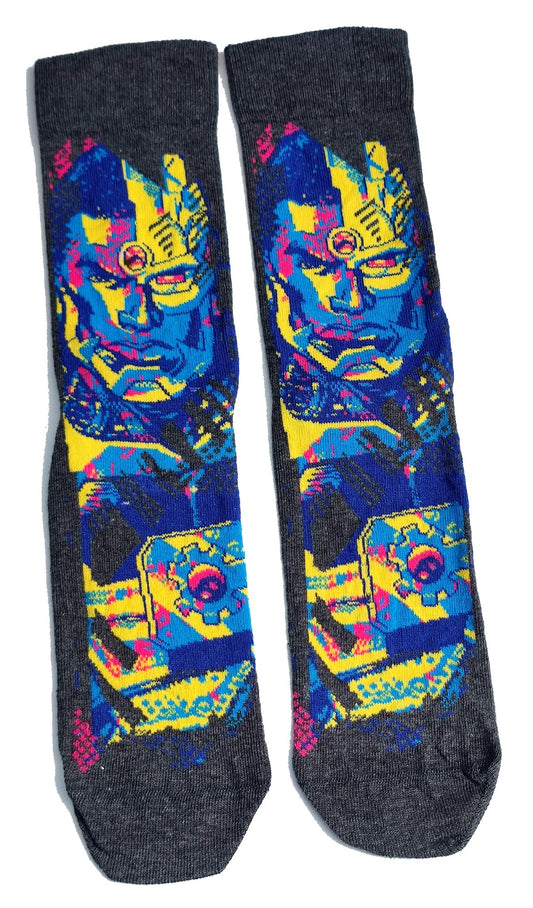 Cyborg Justice League Grey Mens Socks