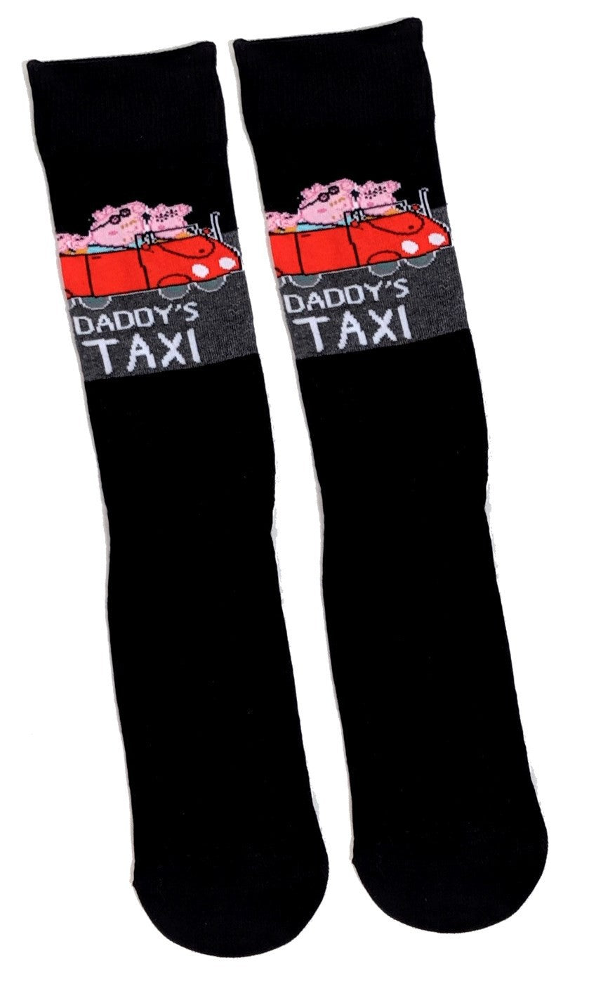 Daddy Peppa Pig Daddy's Taxi Mens Socks