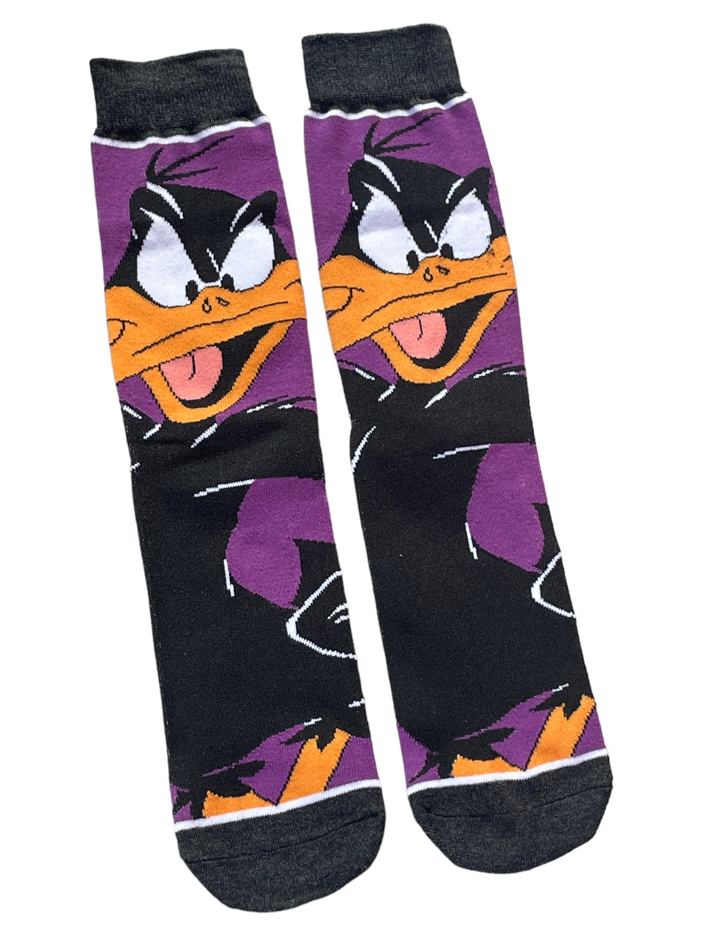 Grumpy Daffy Duck Quacking Cartoon Mens Socks