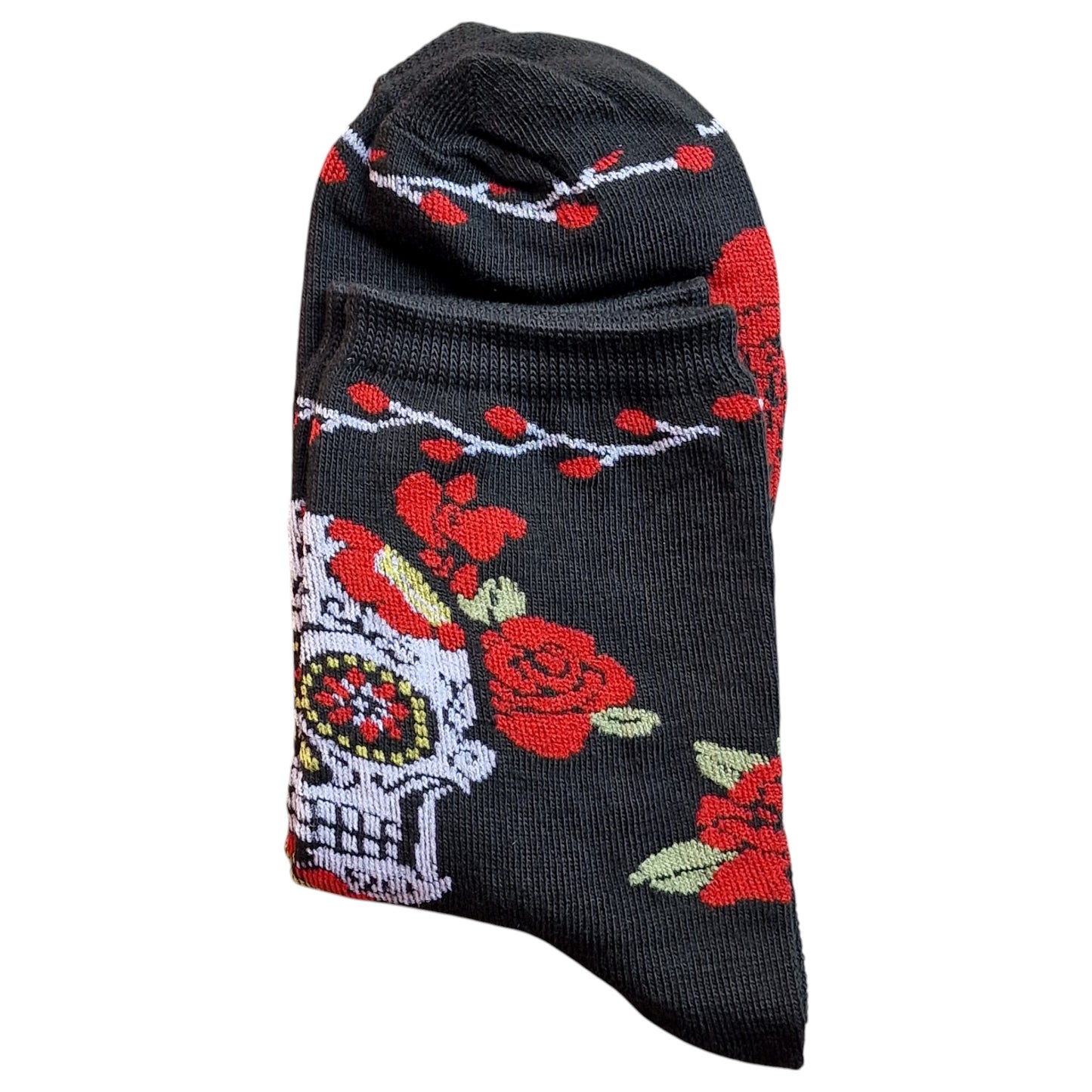 Dia De Los Muertos Day Of The Dead Sugar Skulls Tattoo Ladies Socks