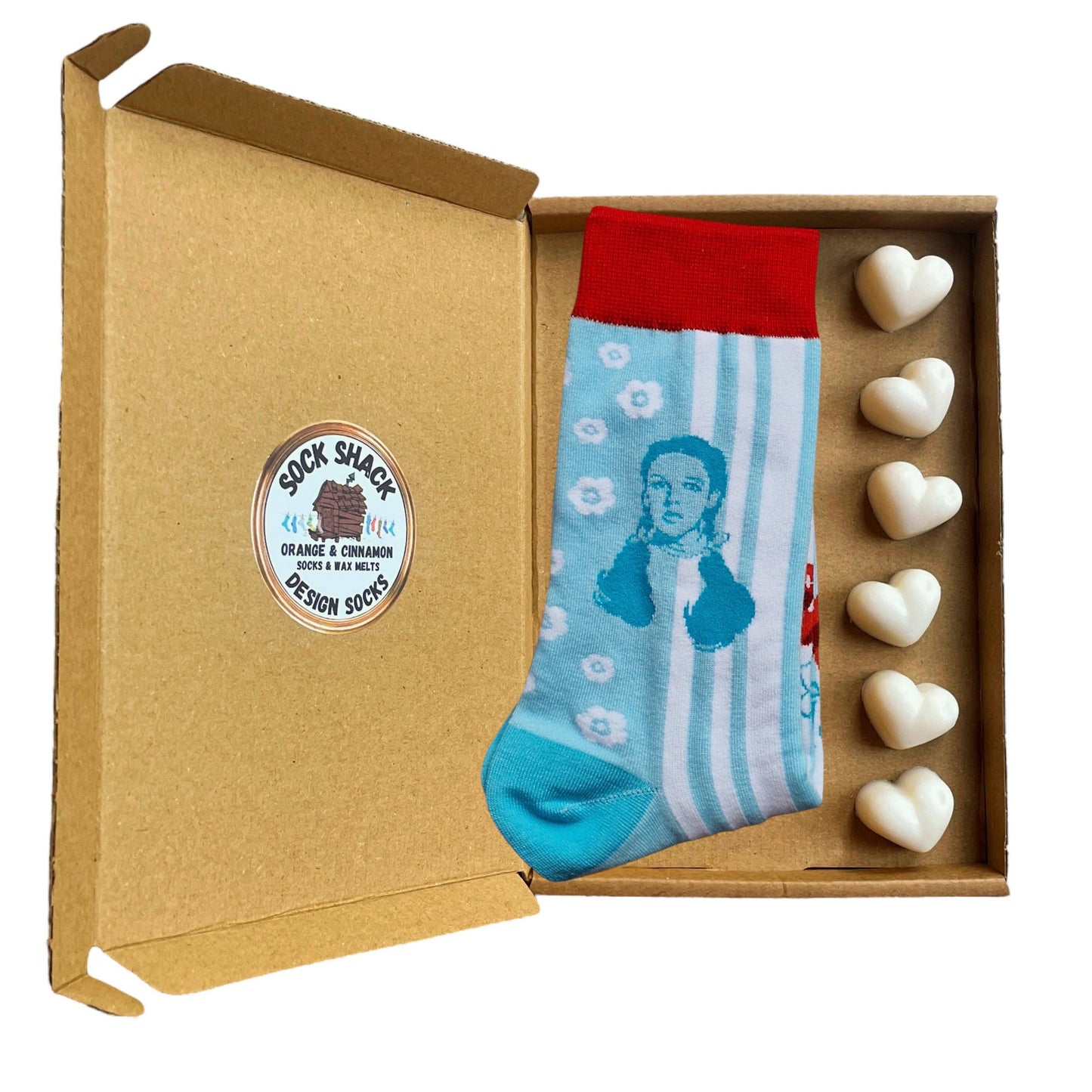 Wizard Of Oz Dorothy Ruby Slippers Design Mens Socks & Wax Melts Gift Set