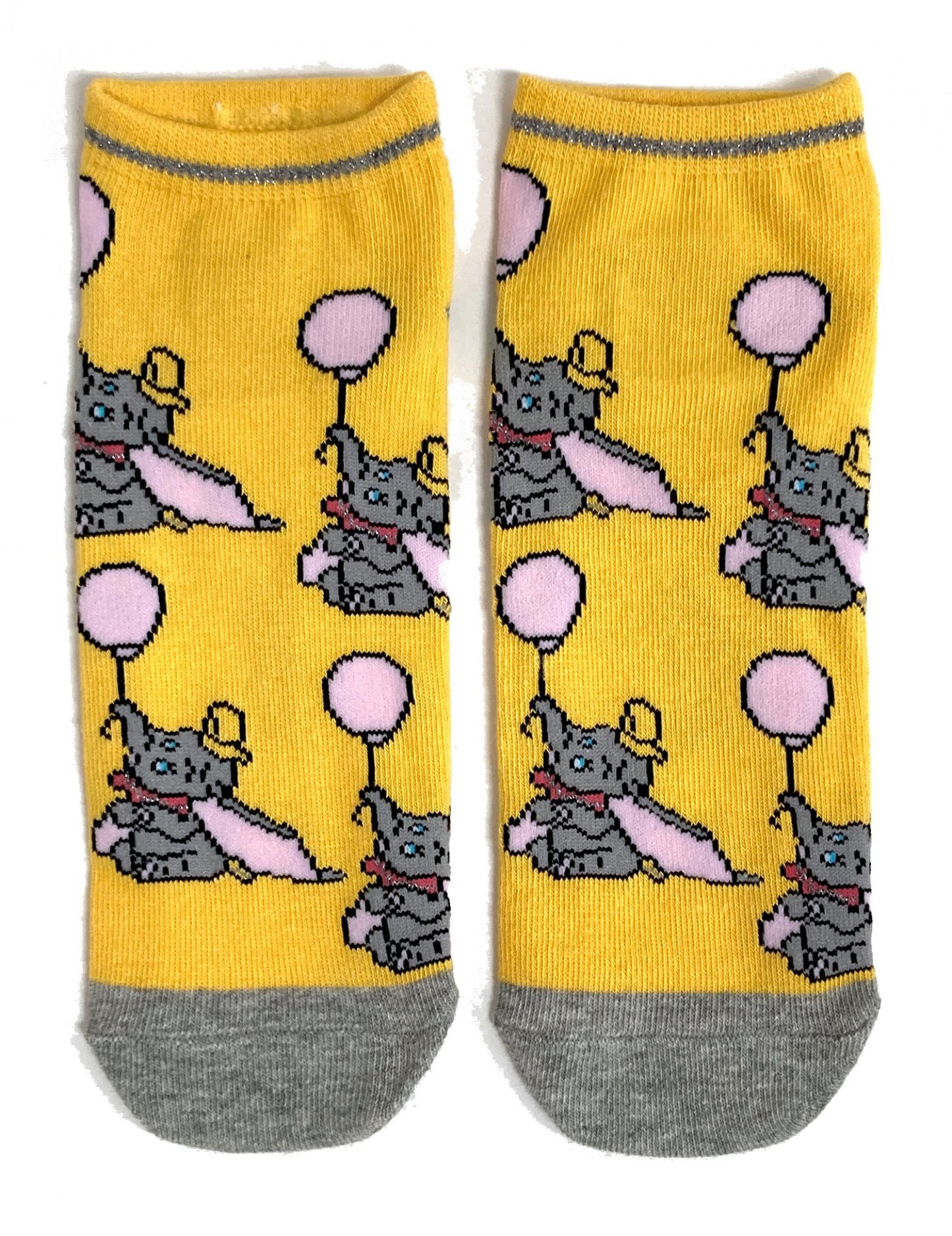Disney Dumbo Bright Yellow Shoe Liners Ladies Socks