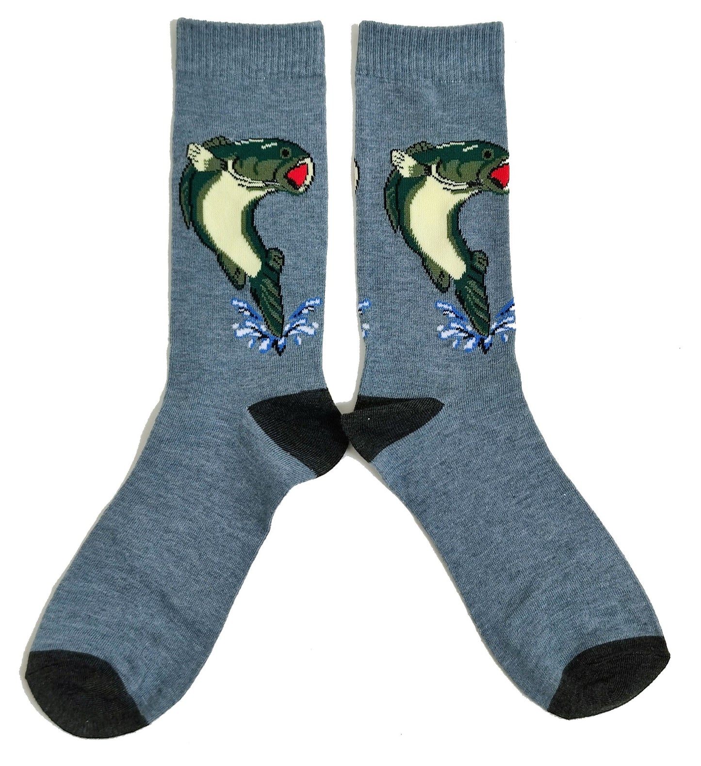 Leaping Salmon Trout Carp Fisherman Mens Socks