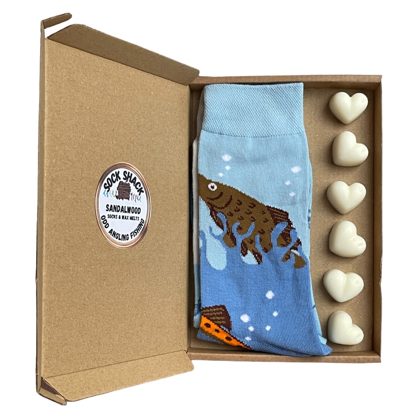 Odd Angling Fishing Ones That Got Away Mens Socks & Wax Melts Gift Set Choice Of Fragrance