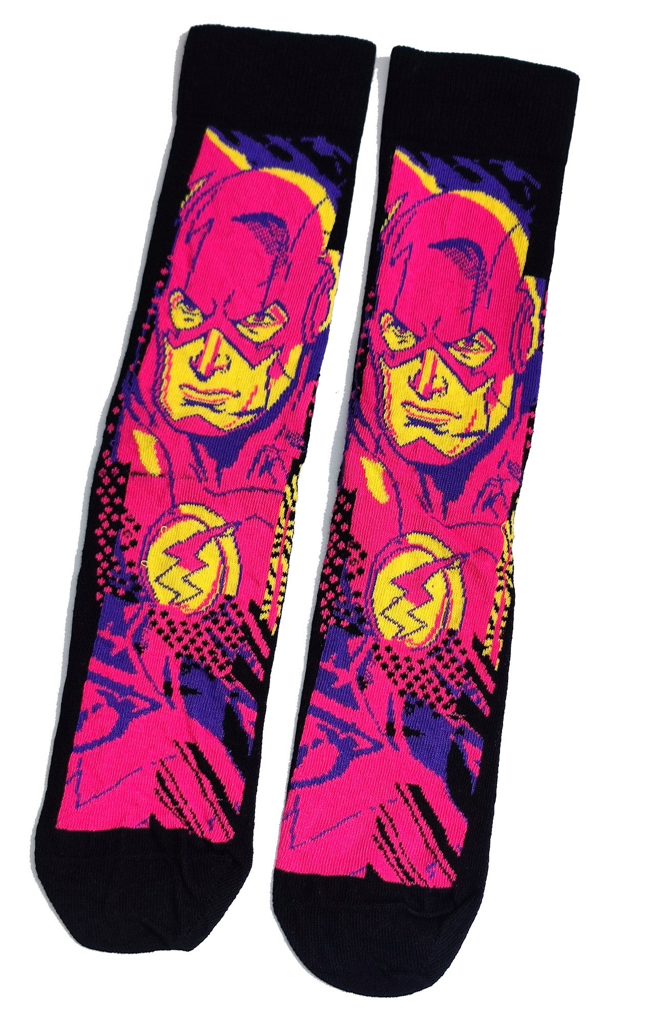 The Flash Justice League Neon Mens Socks