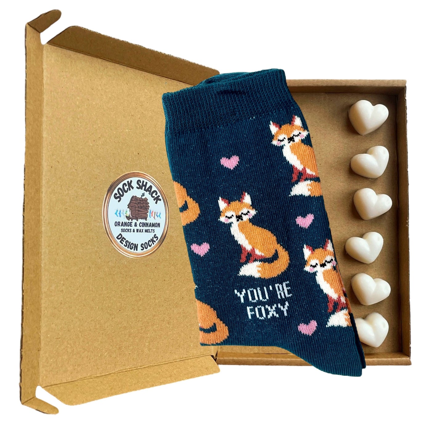 Vixen Teal You're Foxy Ladies Socks & Wax Melts Gift Set Choice Of Fragrance