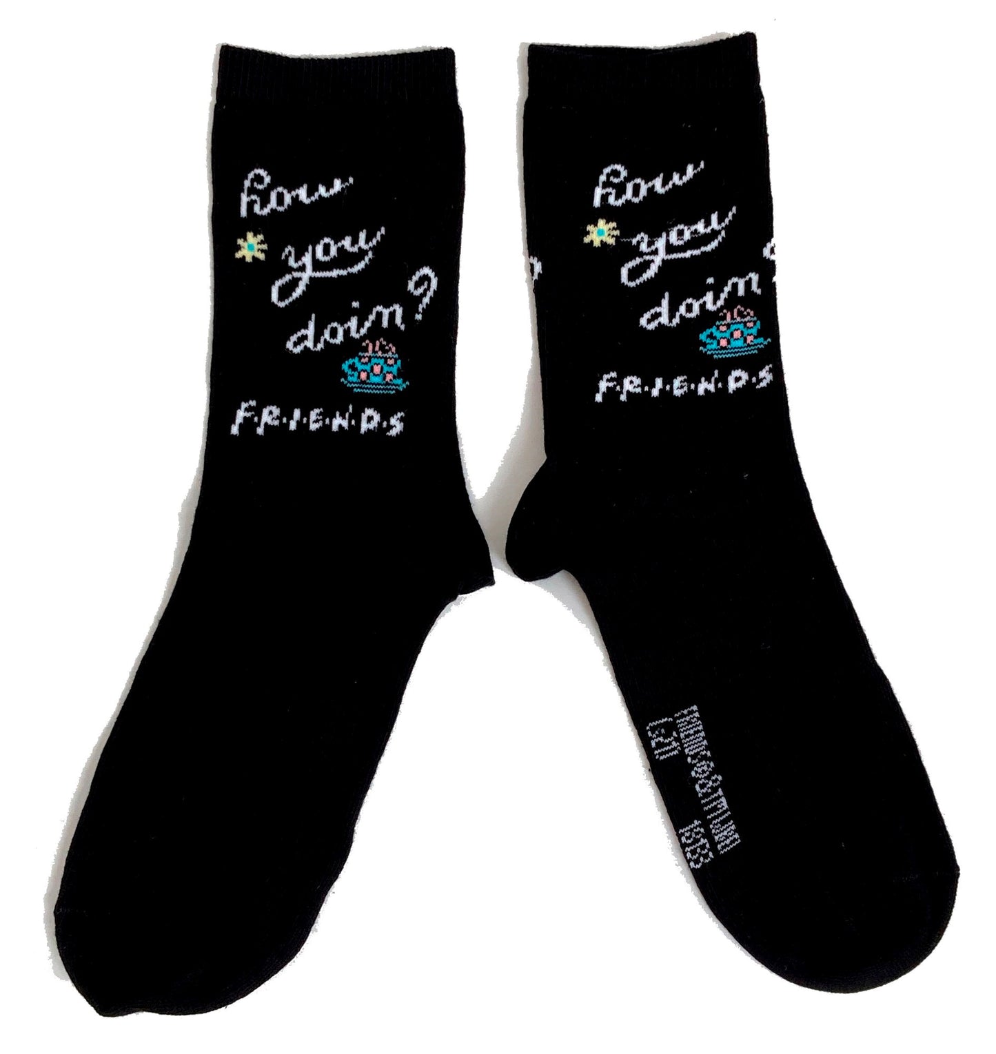 Meine Damen, Freunde, wie geht es Ihnen? Schwarze Socken