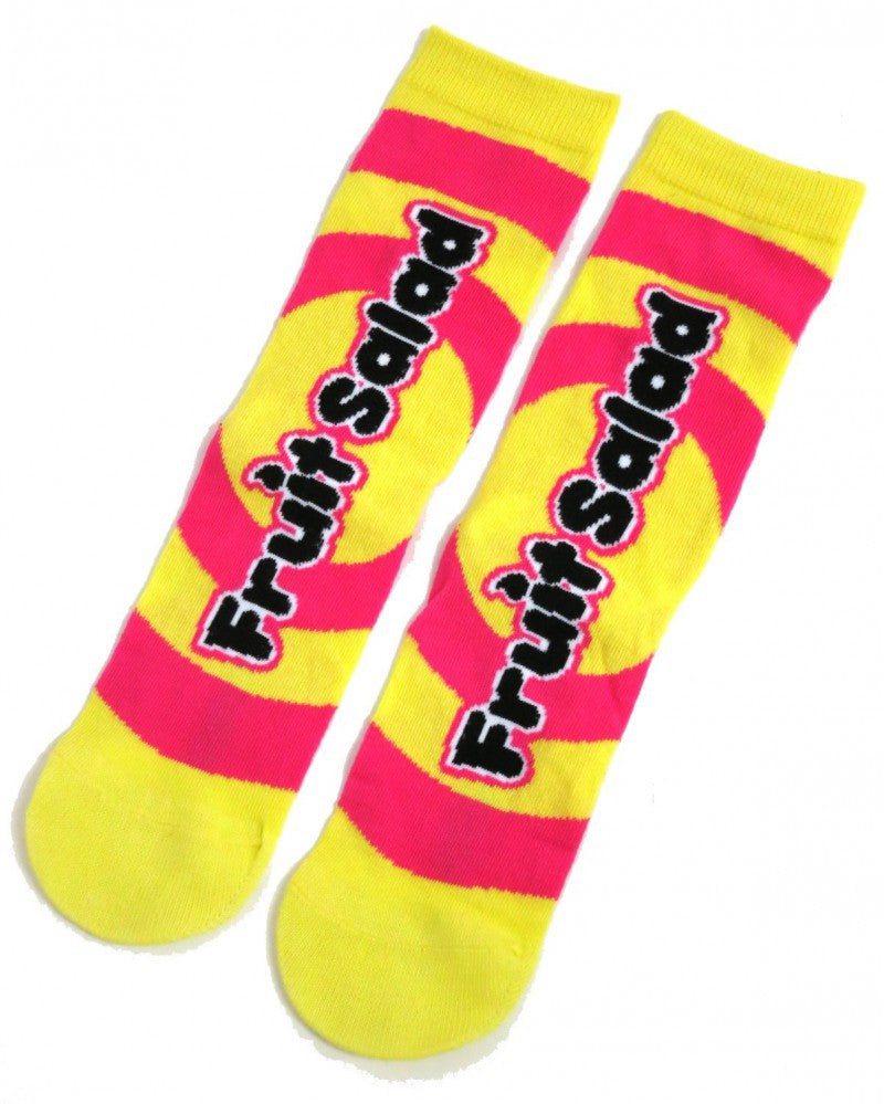 Damen Obstsalat Retro Süßigkeiten Werbung Socken