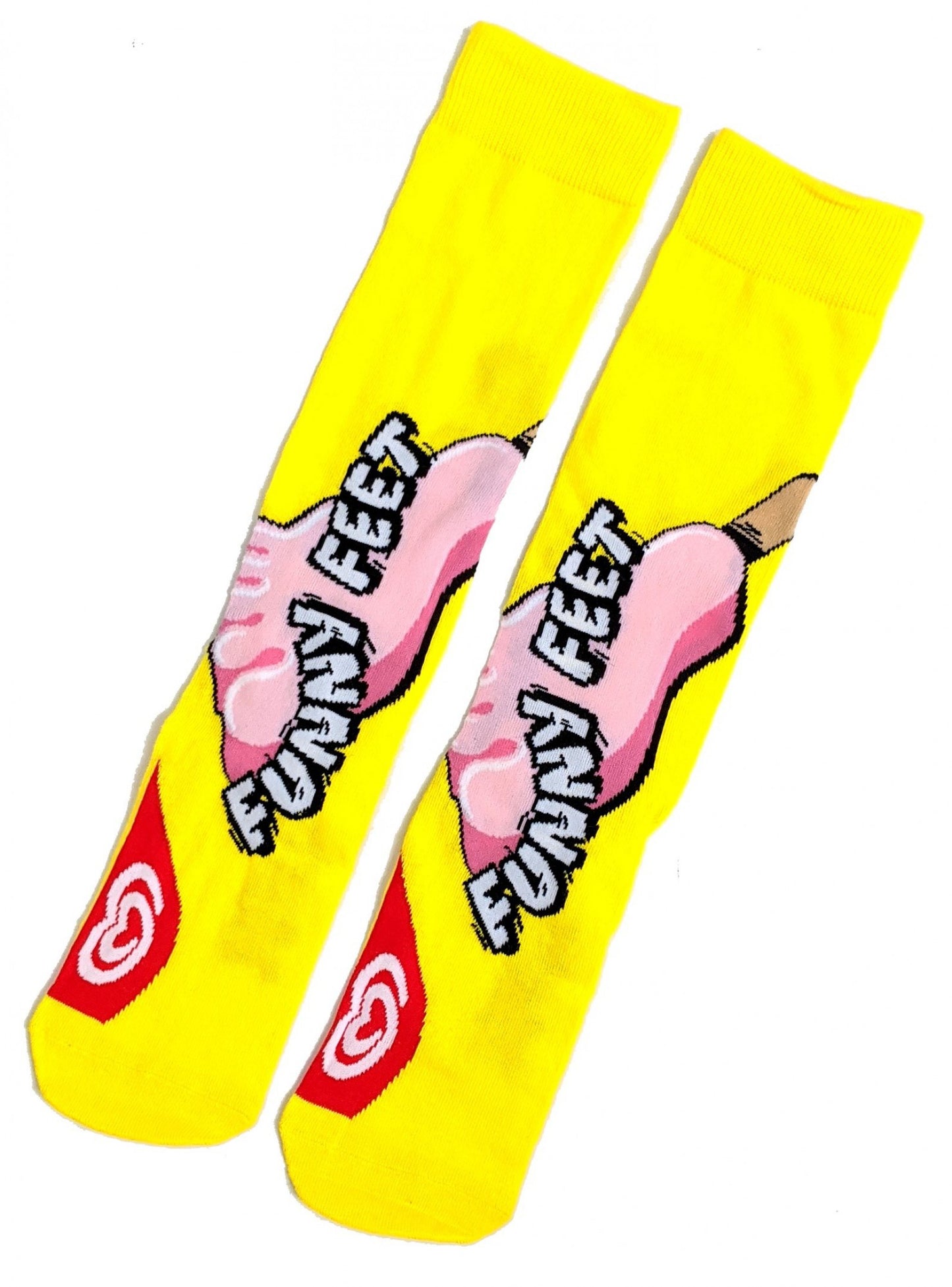 Wall's Funny Feet Bright Yellow Mens Socks