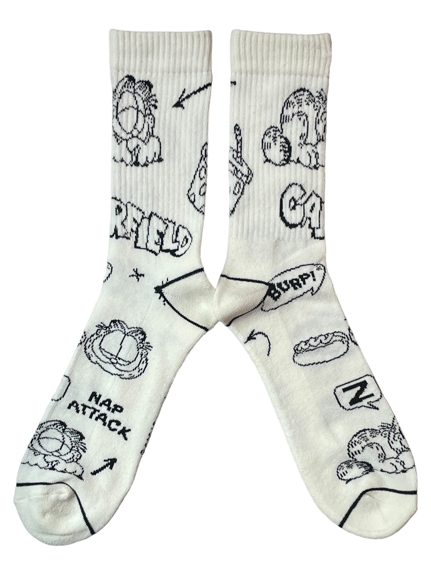 Garfield Nap Attack / Burp Mens Socks