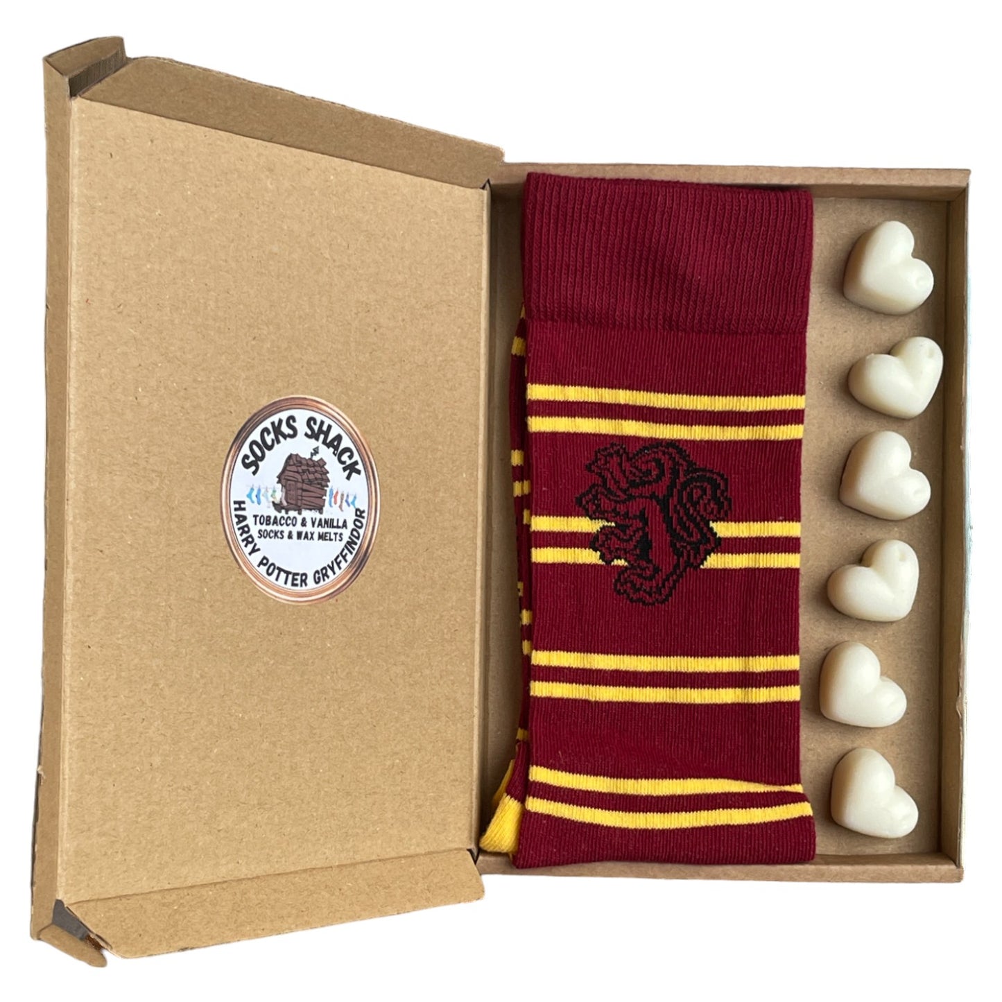 Harry Potter Gryffindor Hogwarts Mens Socks & Wax Melts Gift Set Choice Of Fragrance