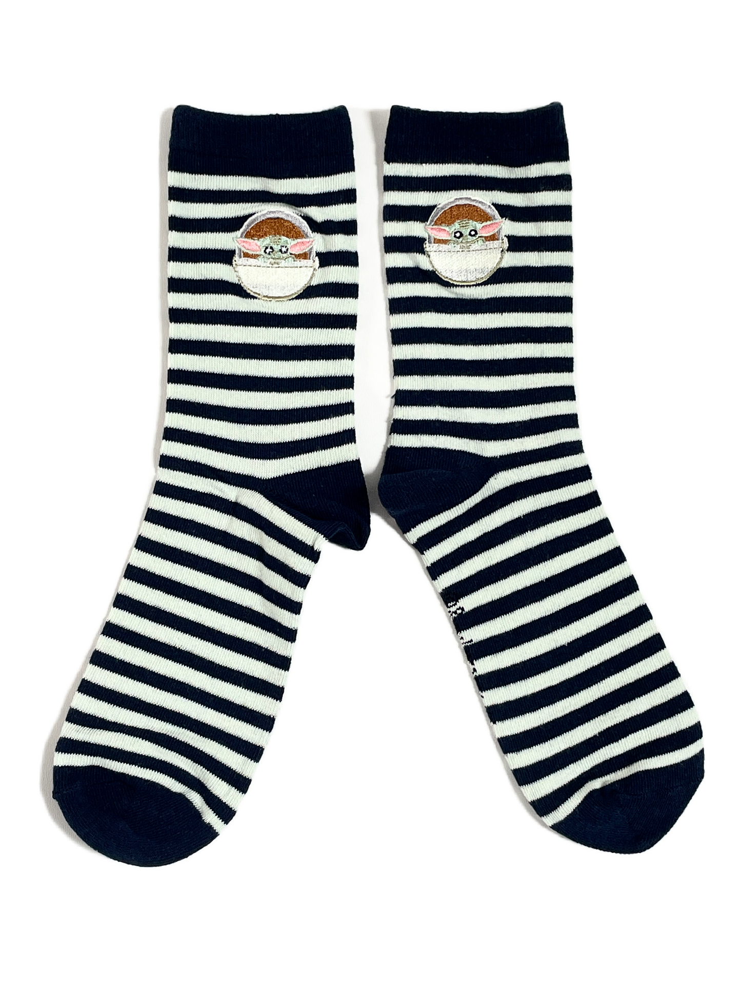 Gestreifte Socken „Grogu in der Krippe“ für Damen aus Star Wars