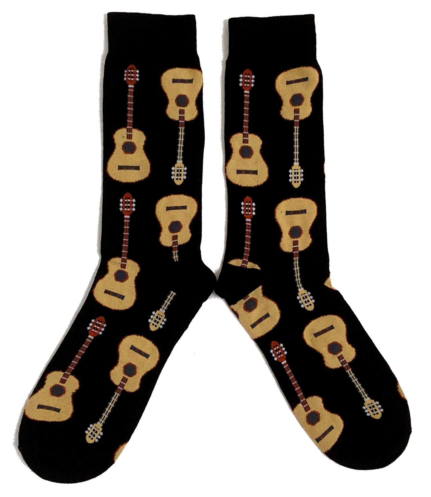 Schwarze Socken mit Akustikgitarre für Herren